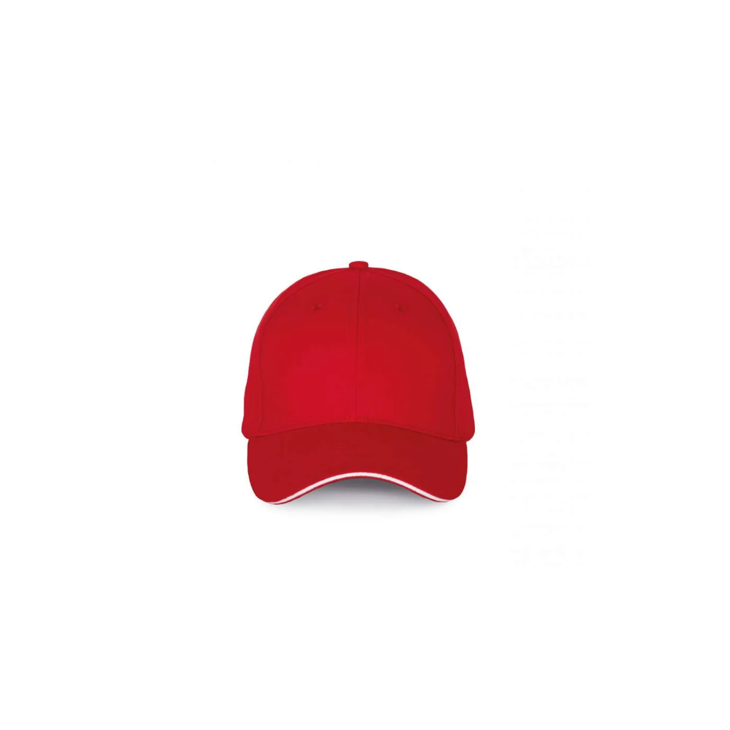 K-UP 6 paneles sapka kontrasztos szendvics-ellenzővel sapká Red/White
