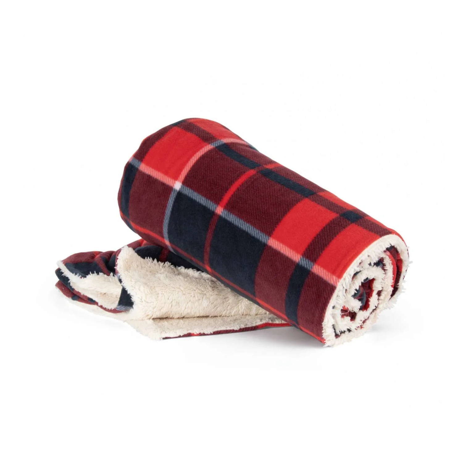 K-UP Sherpa takaró törölközők és fürdőlepedő Red/Navy checked