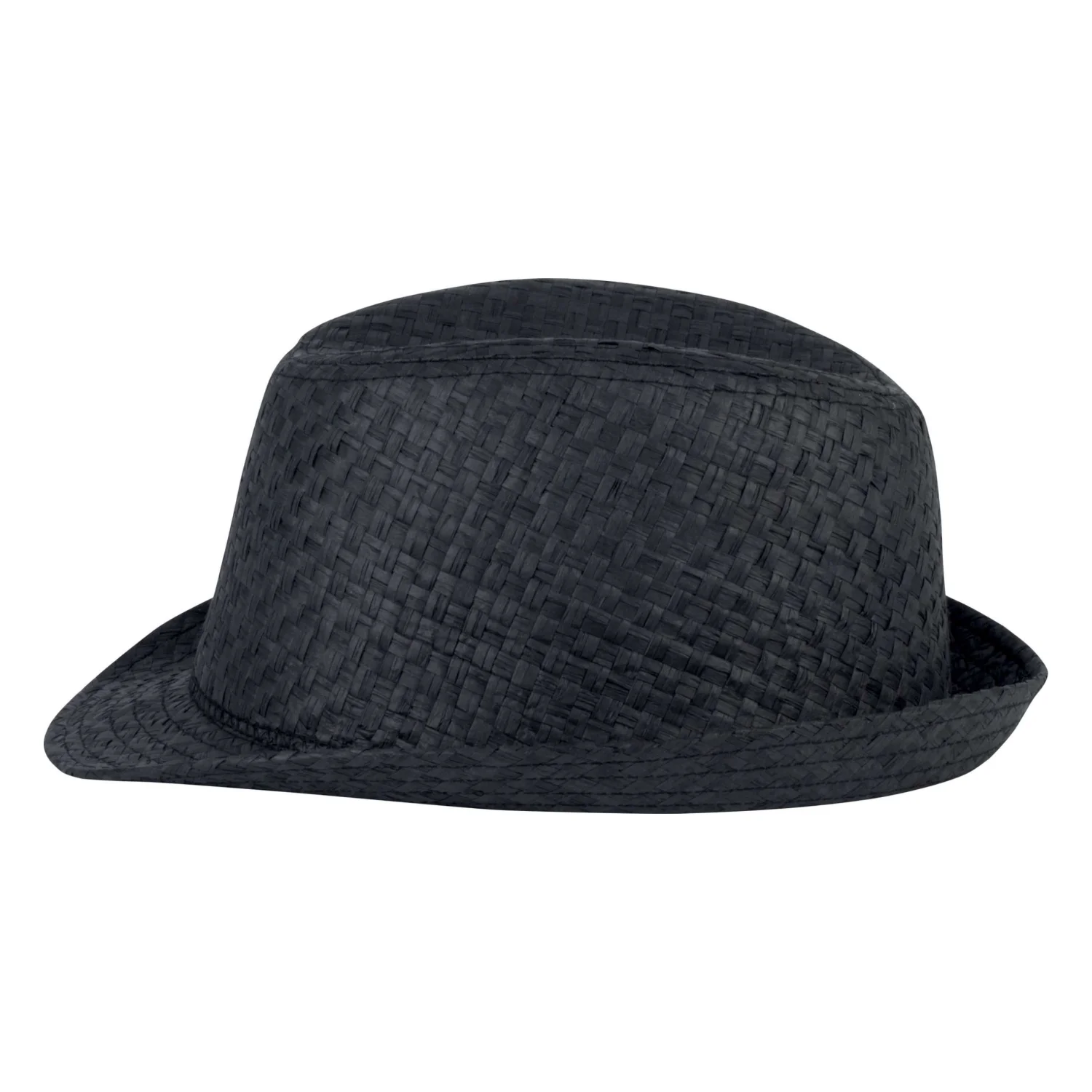 K-UP Retro panama stílusú szalmakalap sapká Black