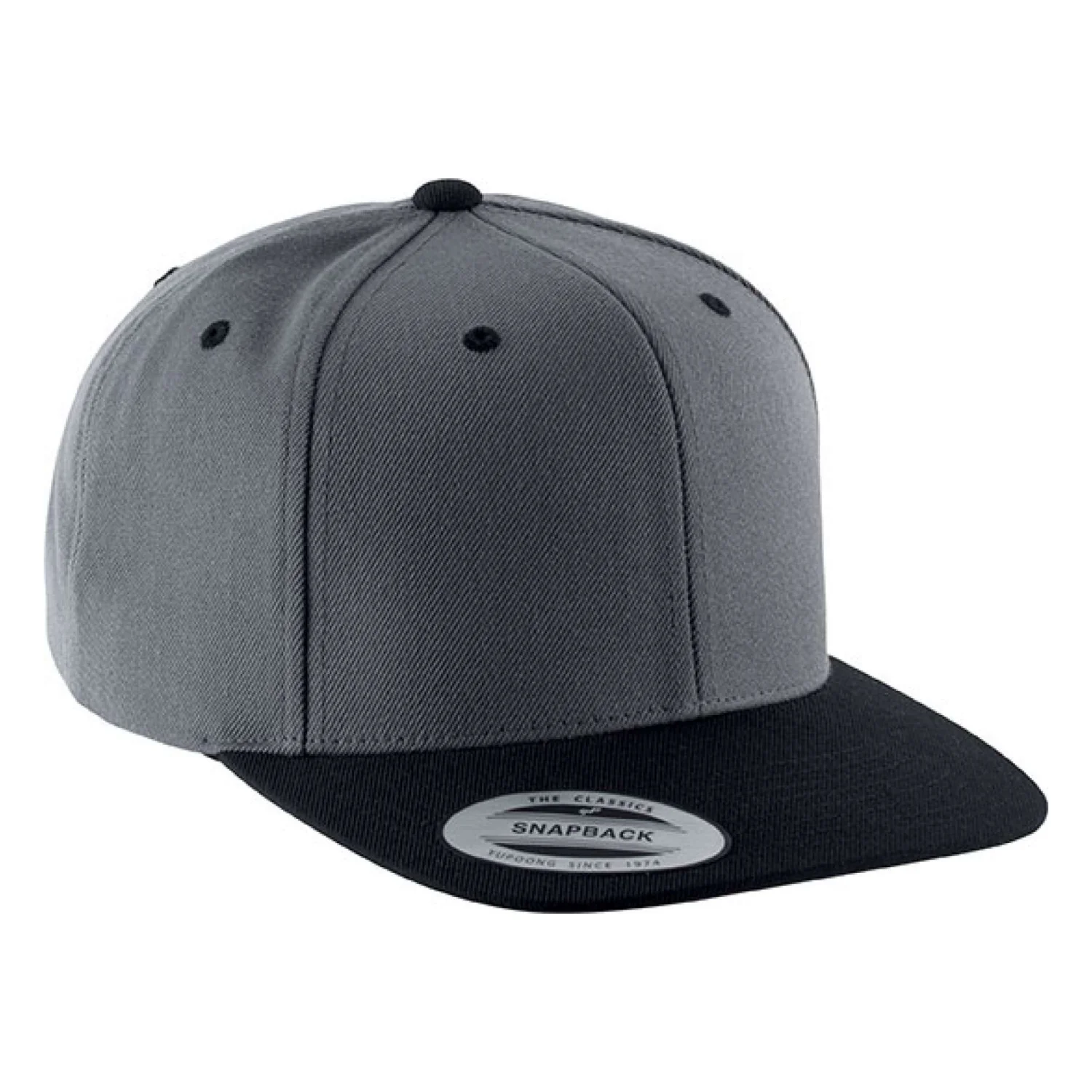 K-UP Lapos sildű 6 paneles sapka sapká Dark Grey/Black