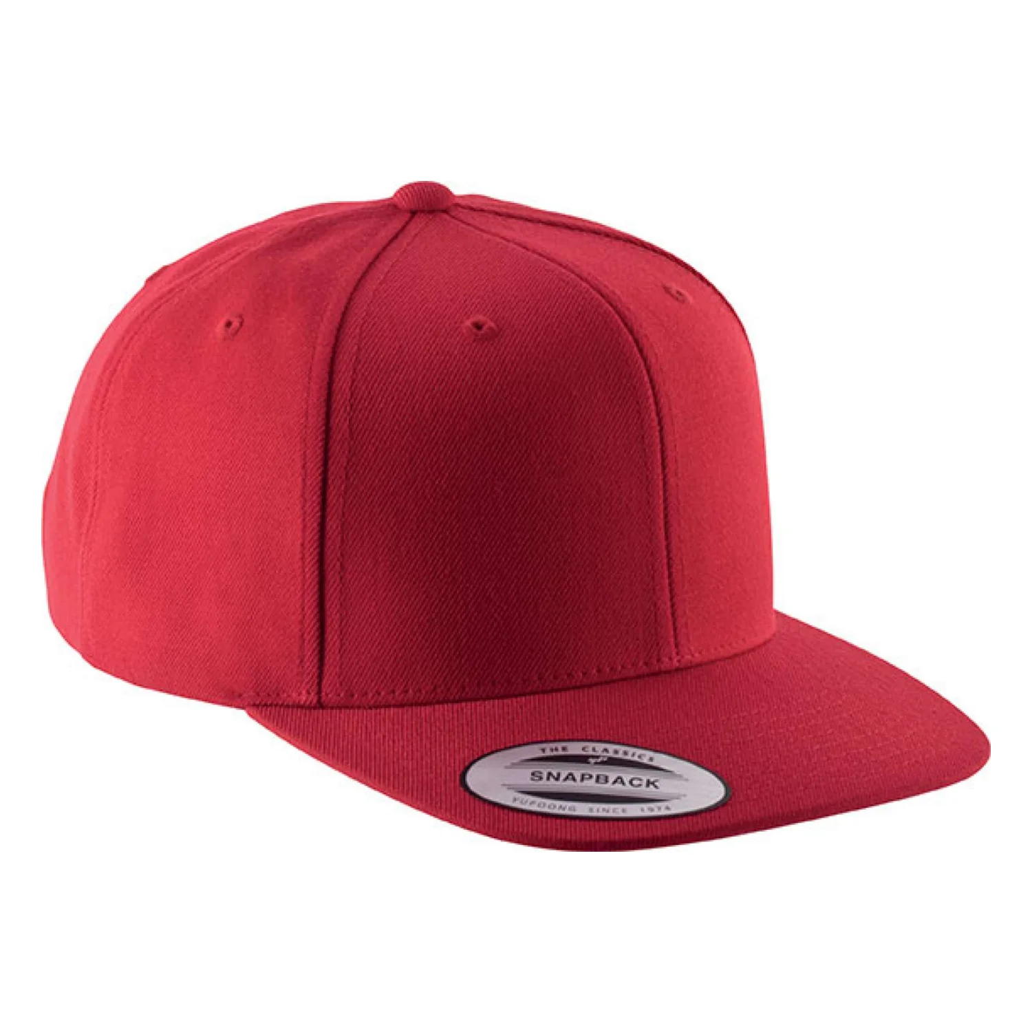 K-UP Lapos sildű 6 paneles sapka sapká Red/Red