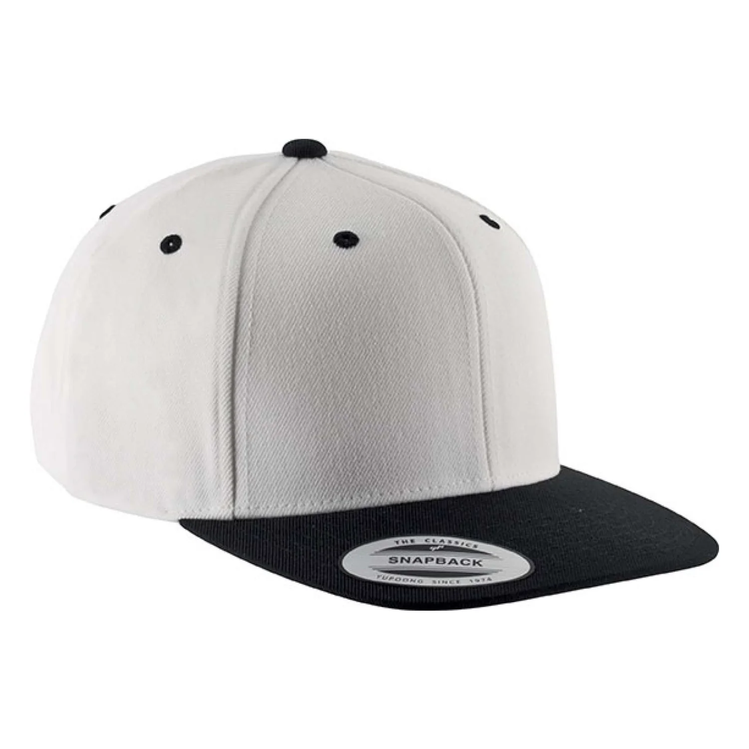 K-UP Lapos sildű 6 paneles sapka sapká White/Black