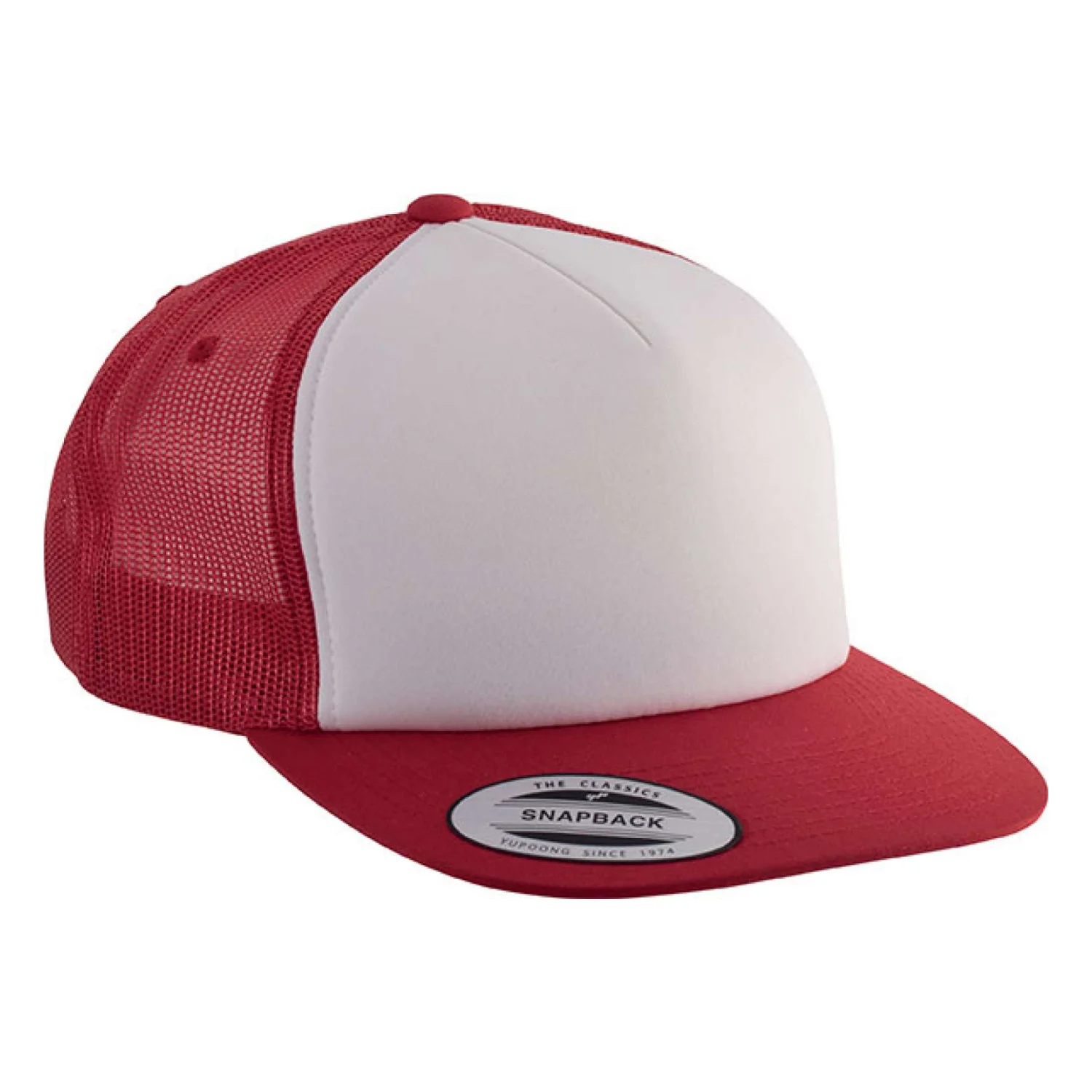 K-UP Klasszikus 5 paneles hálós sapka sapká Red/White/Red