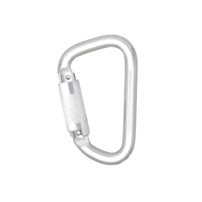 Kratos alumínium karabiner, negyedfordulatos zárral, 21mm nyitótávolsággal rögzítés és tartozék