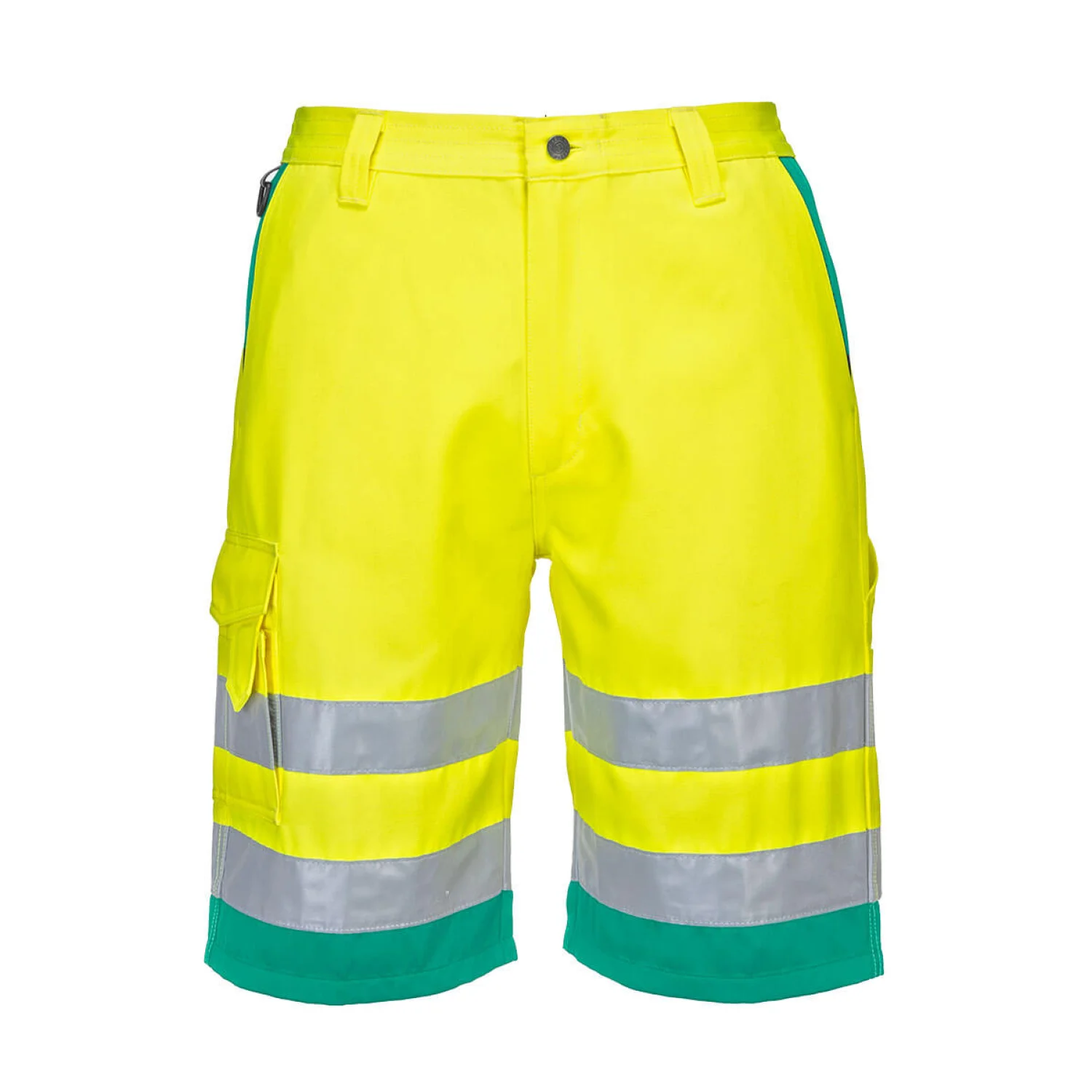 Portwest Hi-Vis könnyű poli-pamut rövidnadrág Sárga/Kékeszöld