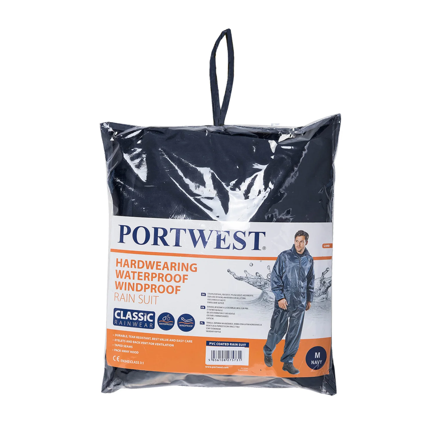 Portwest Essentials esőruha (2 részes öltöny) Navy