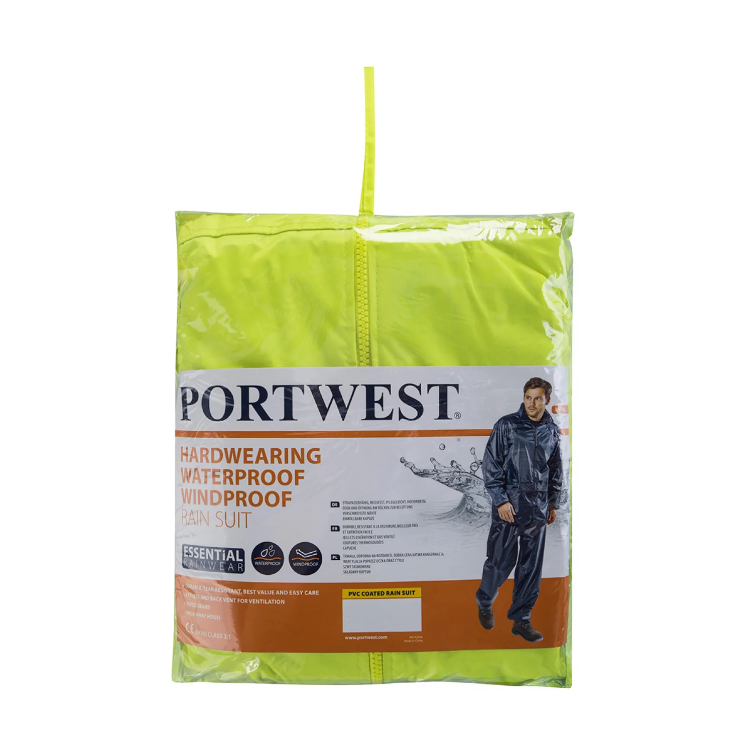 Portwest Classic esőruha (2 részes öltöny) sárga