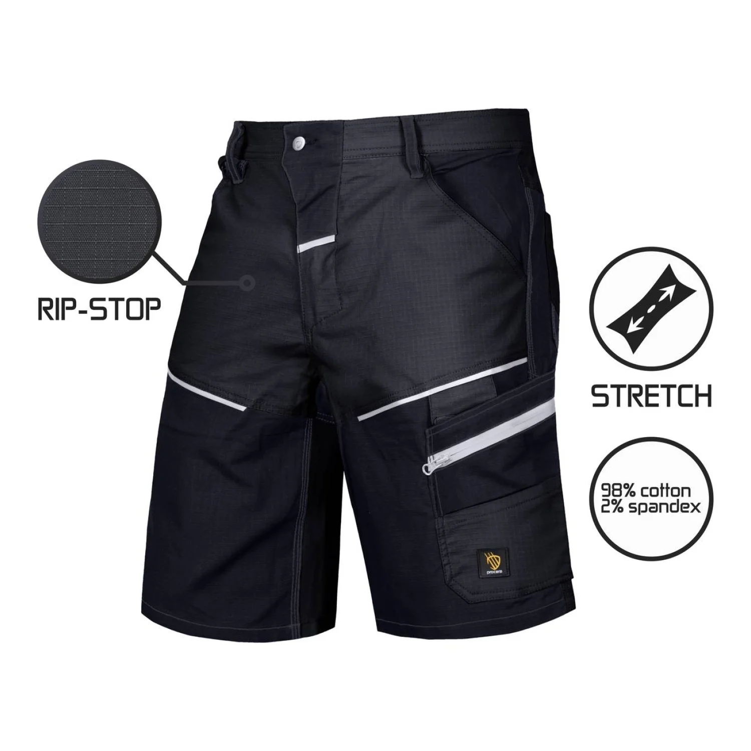 PROCERA Lander spandex rövidnadrág fekete