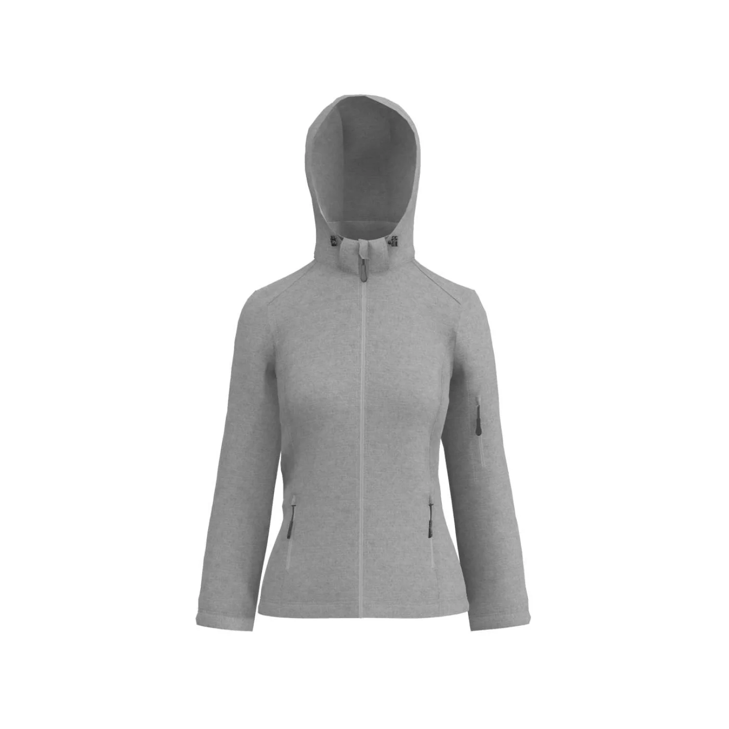 Legend Classics Női 3 rétegű levehető kapucnis softshell dzseki Heather Grey