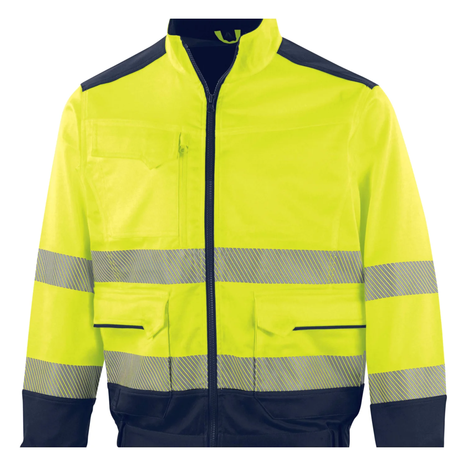 Delta Plus Naranc kabát M2VE3STRHV Fluo sárga-Tengerészkék