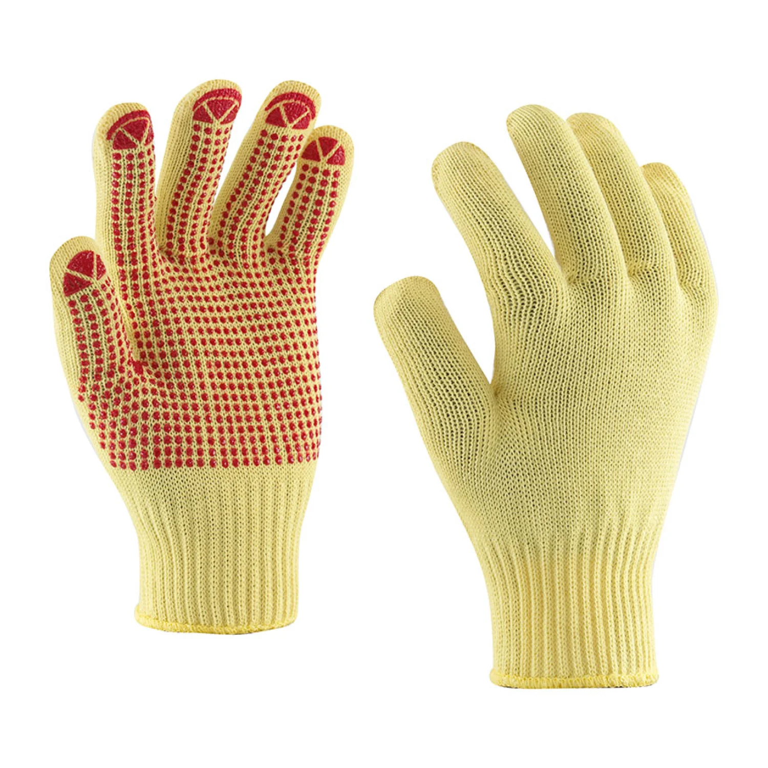 Rock Safety Kétszálas kötött Kevlar® kesztyű, PVC pontozással