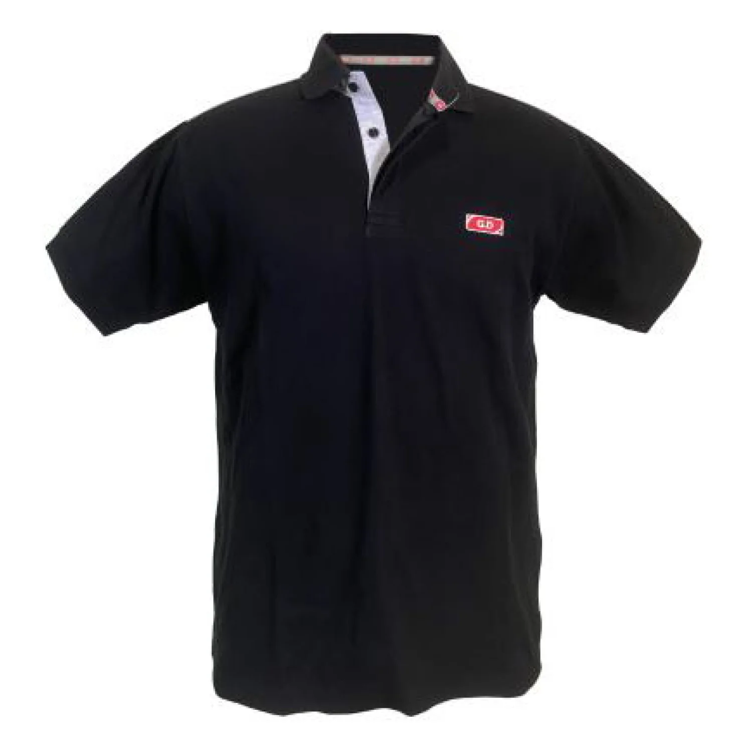 Sir Safety PIQUET polo s/sleeve GD w/embroidery BLACK