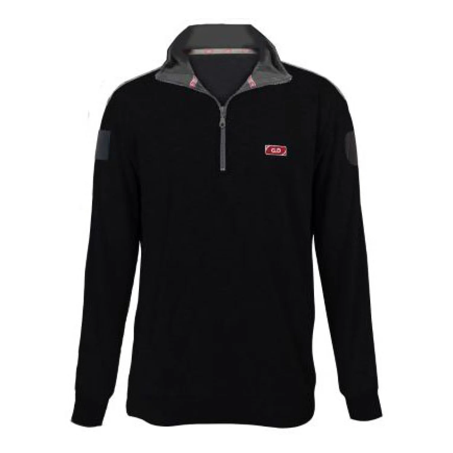 Sir Safety Sweatshirt zipped collar GD w/embroidery BLACK