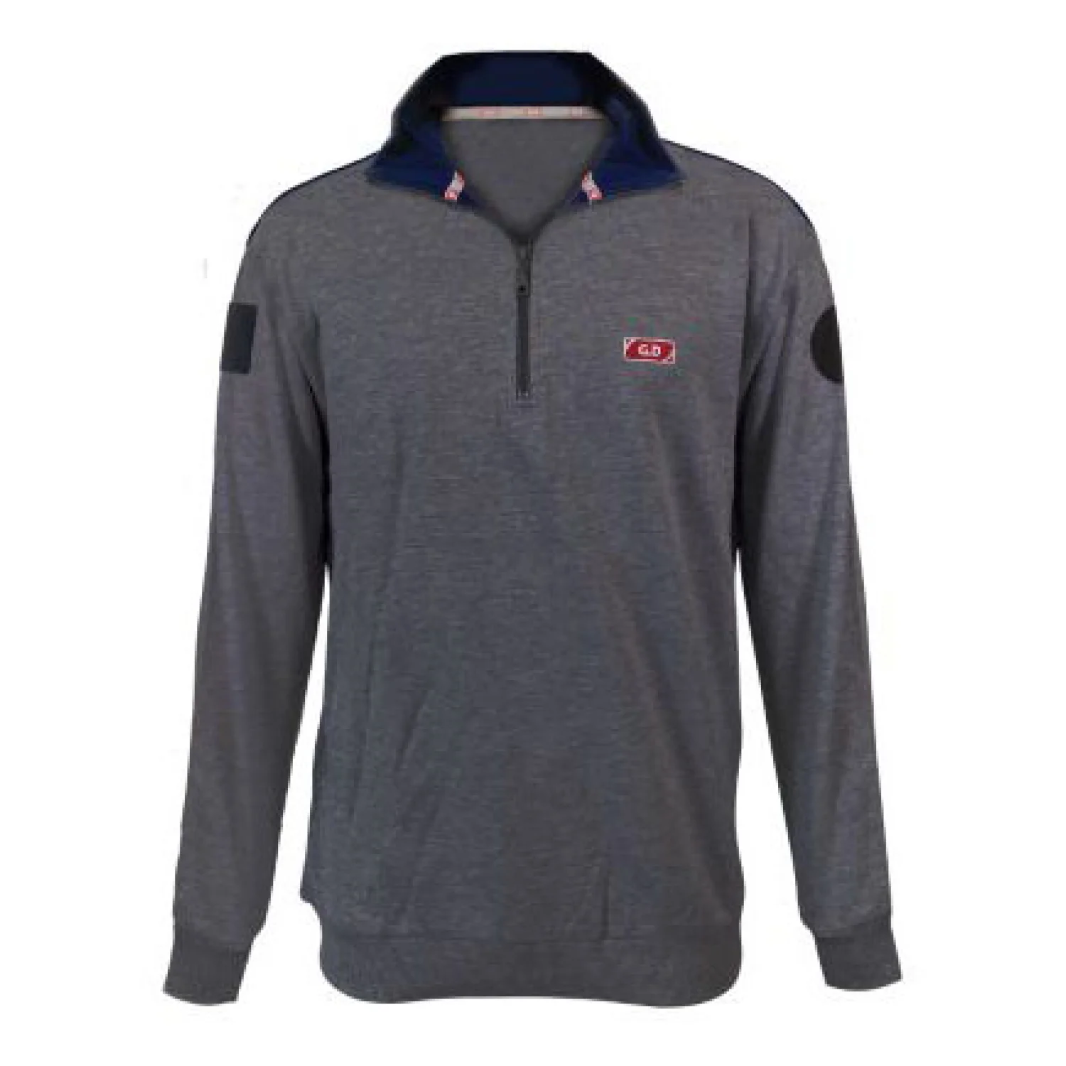 Sir Safety Sweatshirt zipped collar GD w/embroidery DARK GREY