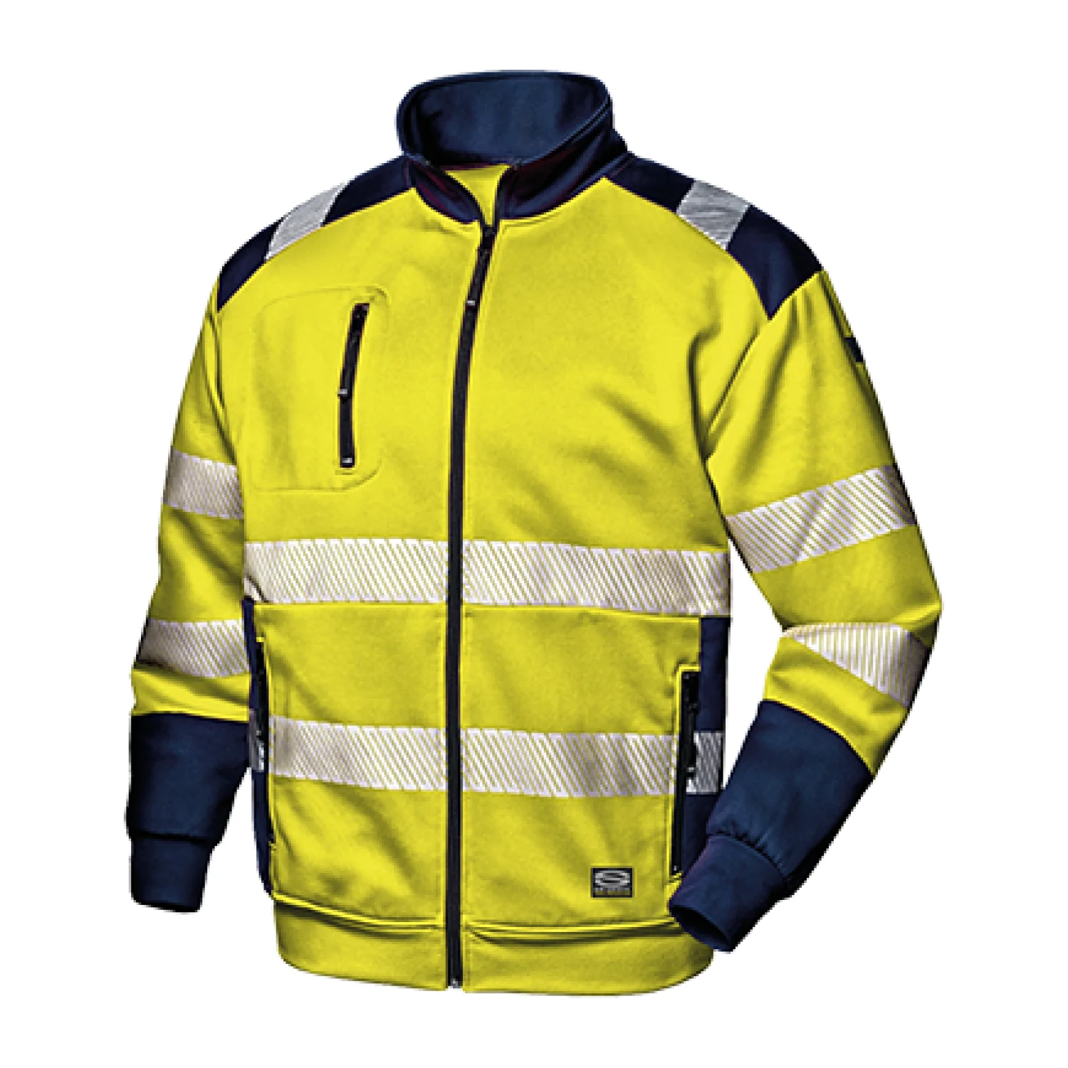 Sir Safety FUNNY sweatshirt HI-VIS YELLOW/BLUE