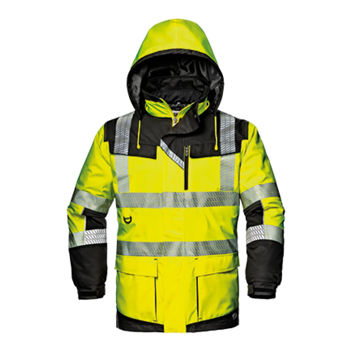 Sir Safety REGIMENTAL SPLIT jacket HI-VIS YELLOW/BLACK