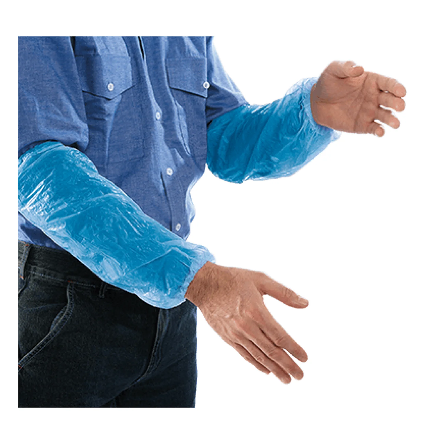 Sir Safety POLIETIL sleeves (box 100 pcs) BLUE