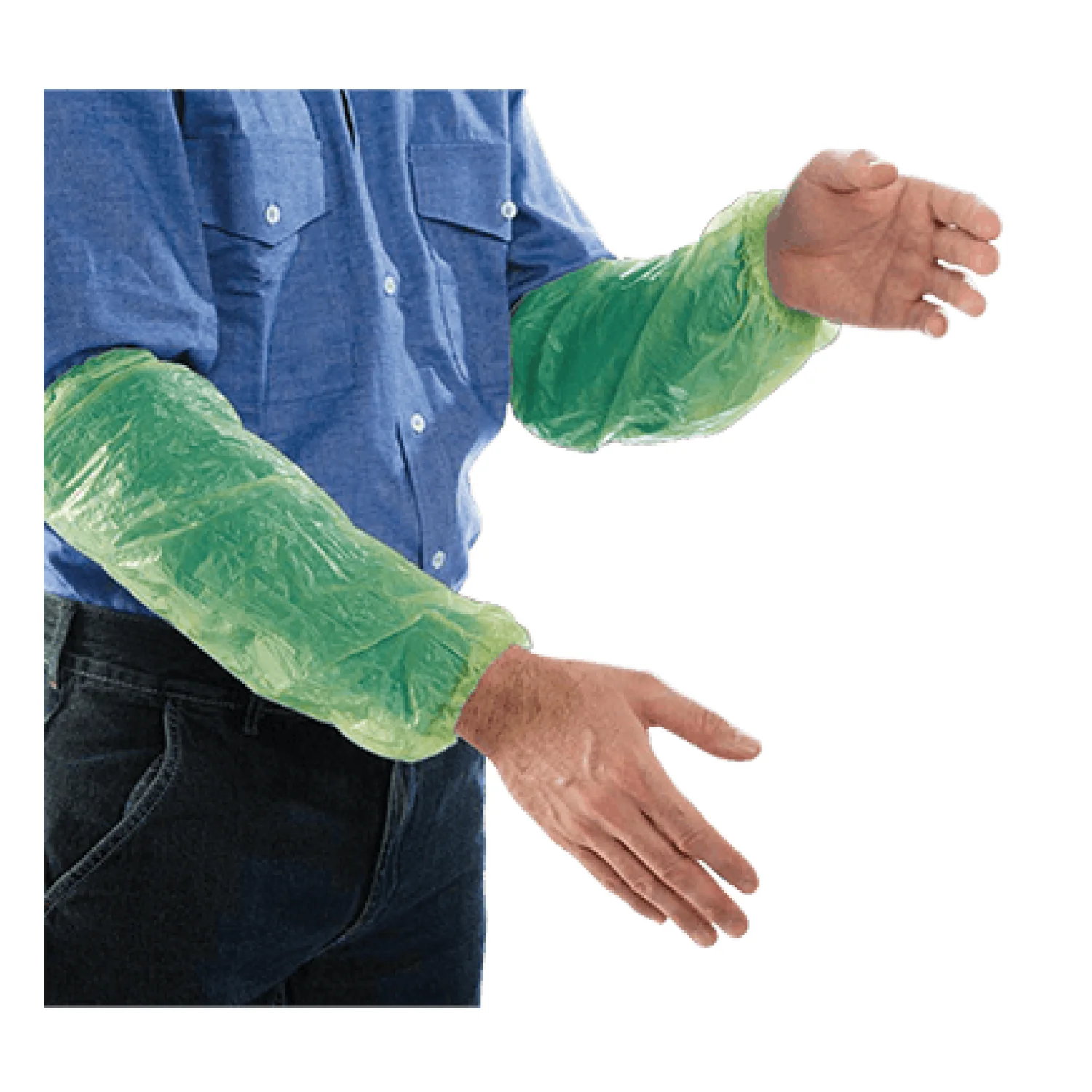 Sir Safety POLIETIL sleeves (box 100 pcs) GREEN