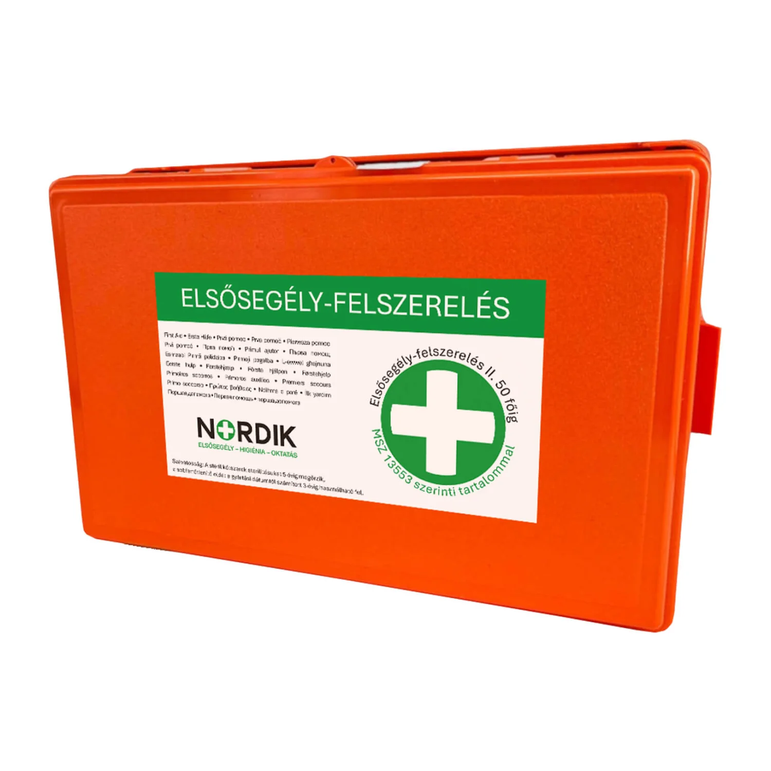 Nordik Workplace first aid kit with basic dressings, MSZ II for 50 people