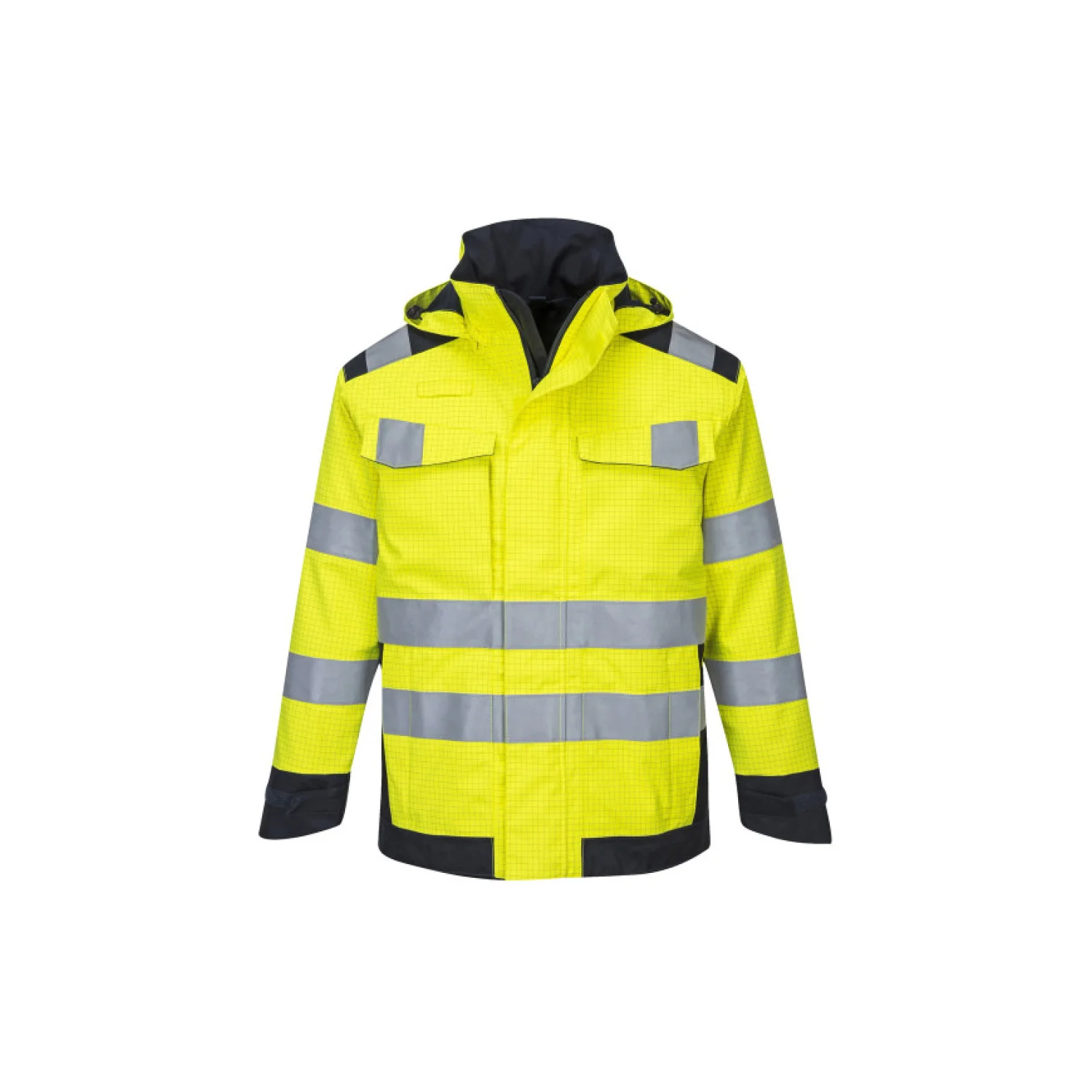 Portwest MV70 - Hi Vis MODAFLAME Rain Multi Norm Arc Kabát sárga