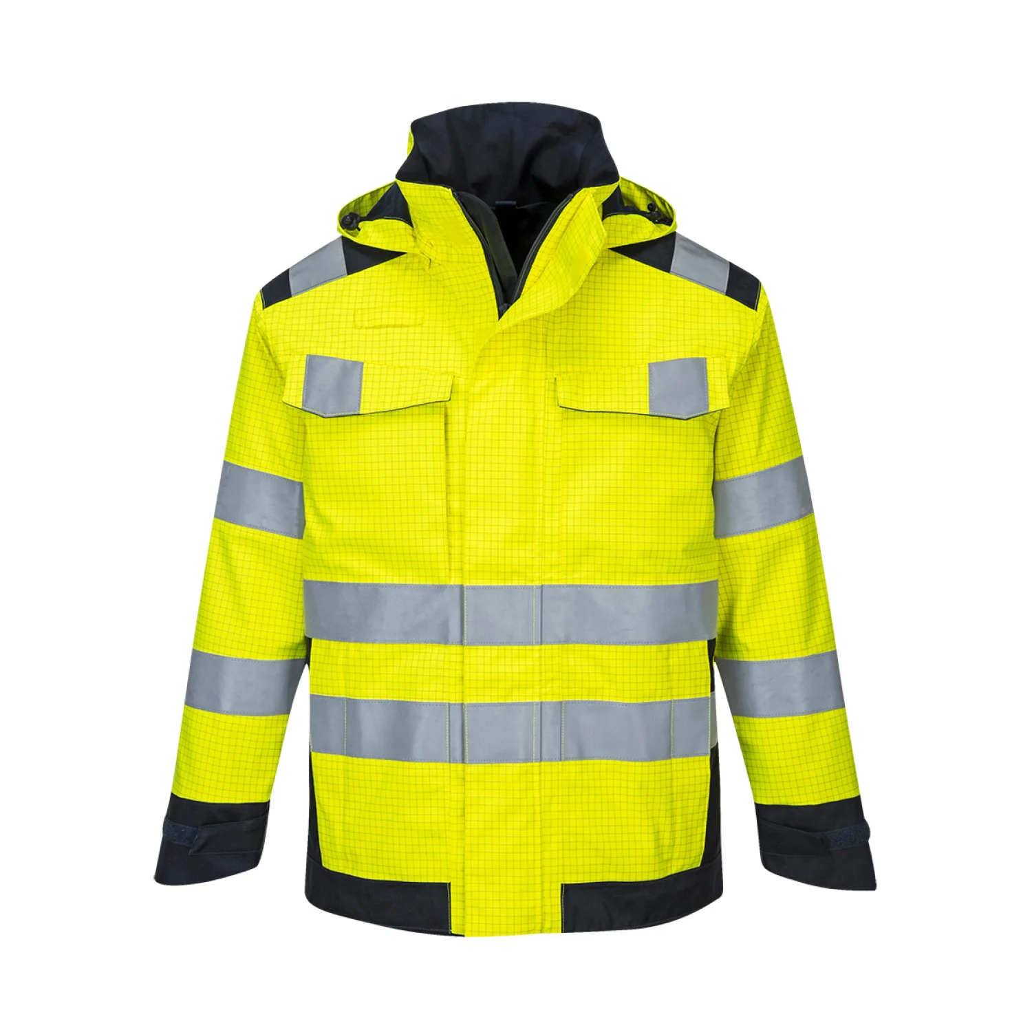 Portwest Modaflame Rain Multi Norm Arc kabát Sárga/Navy