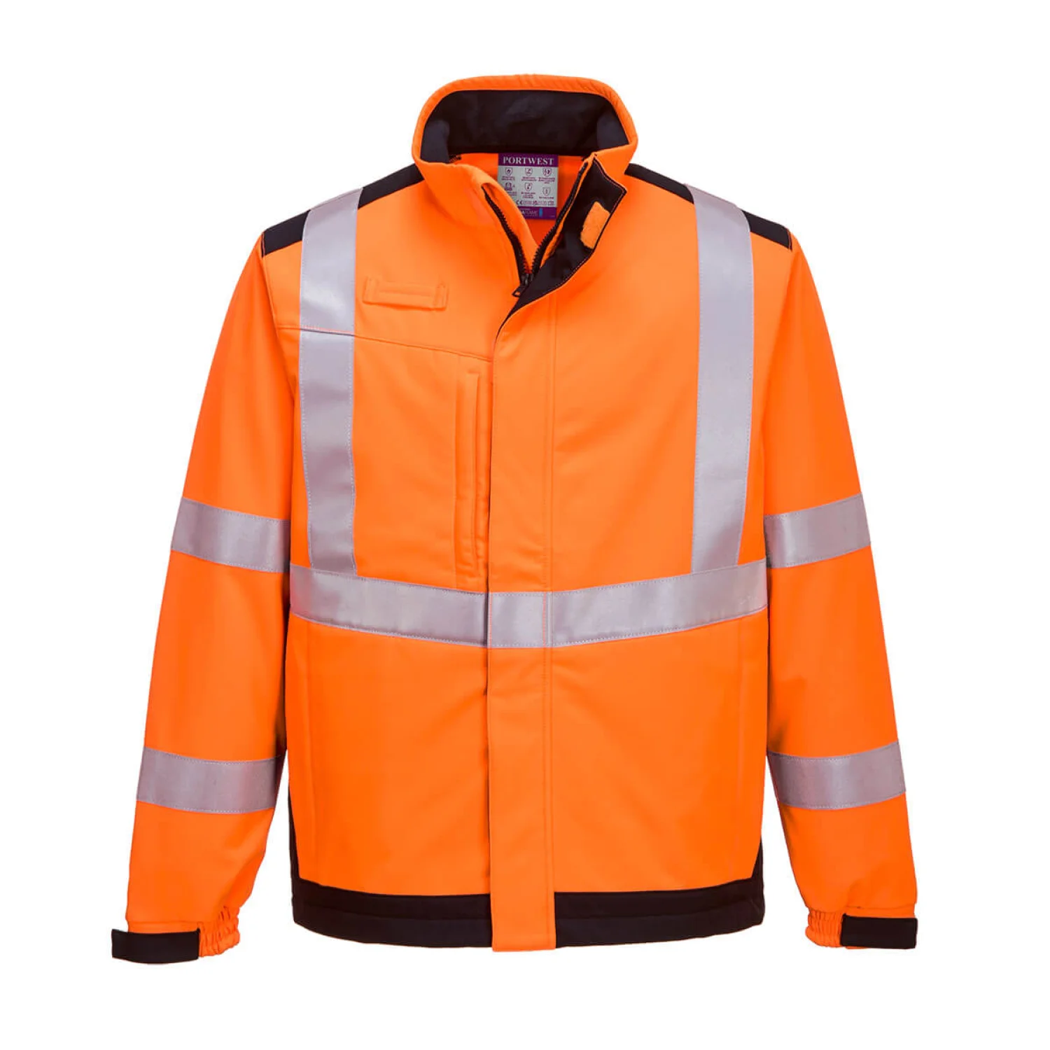 Portwest Modaflame Multi Norm Arc Softshell kabát Narancs/Navy