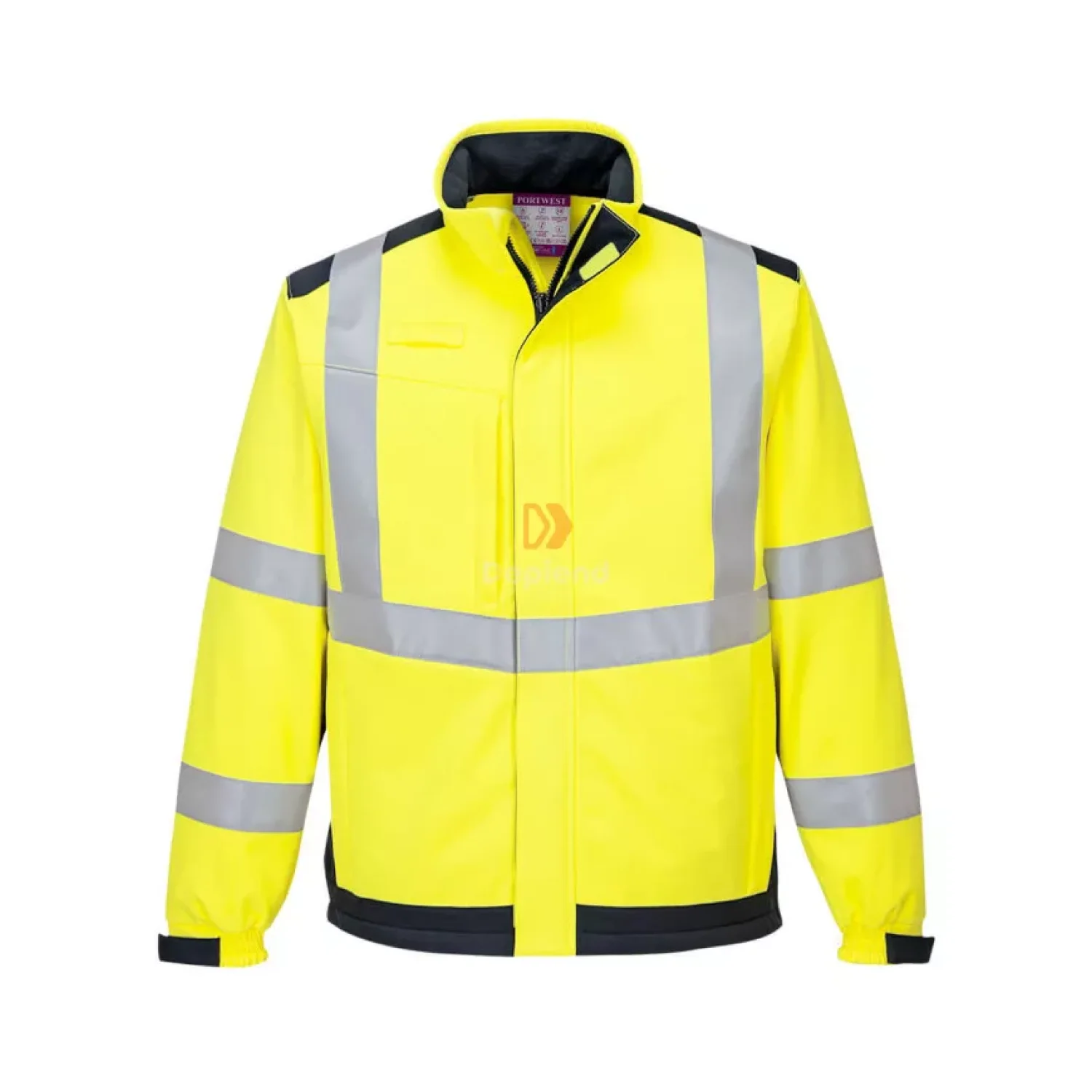 Portwest Modaflame Multi Norm Arc Softshell kabát sárga/tengerészkék