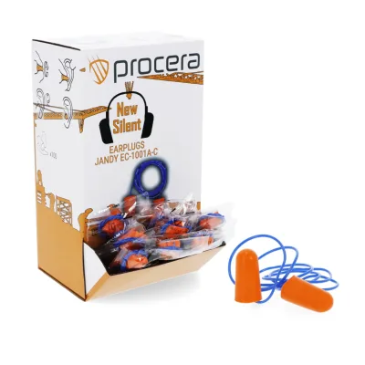PROCERA Zatyczki do uszu na sznurku new silent earplugs EC-1001A-C - 1 opakowanie