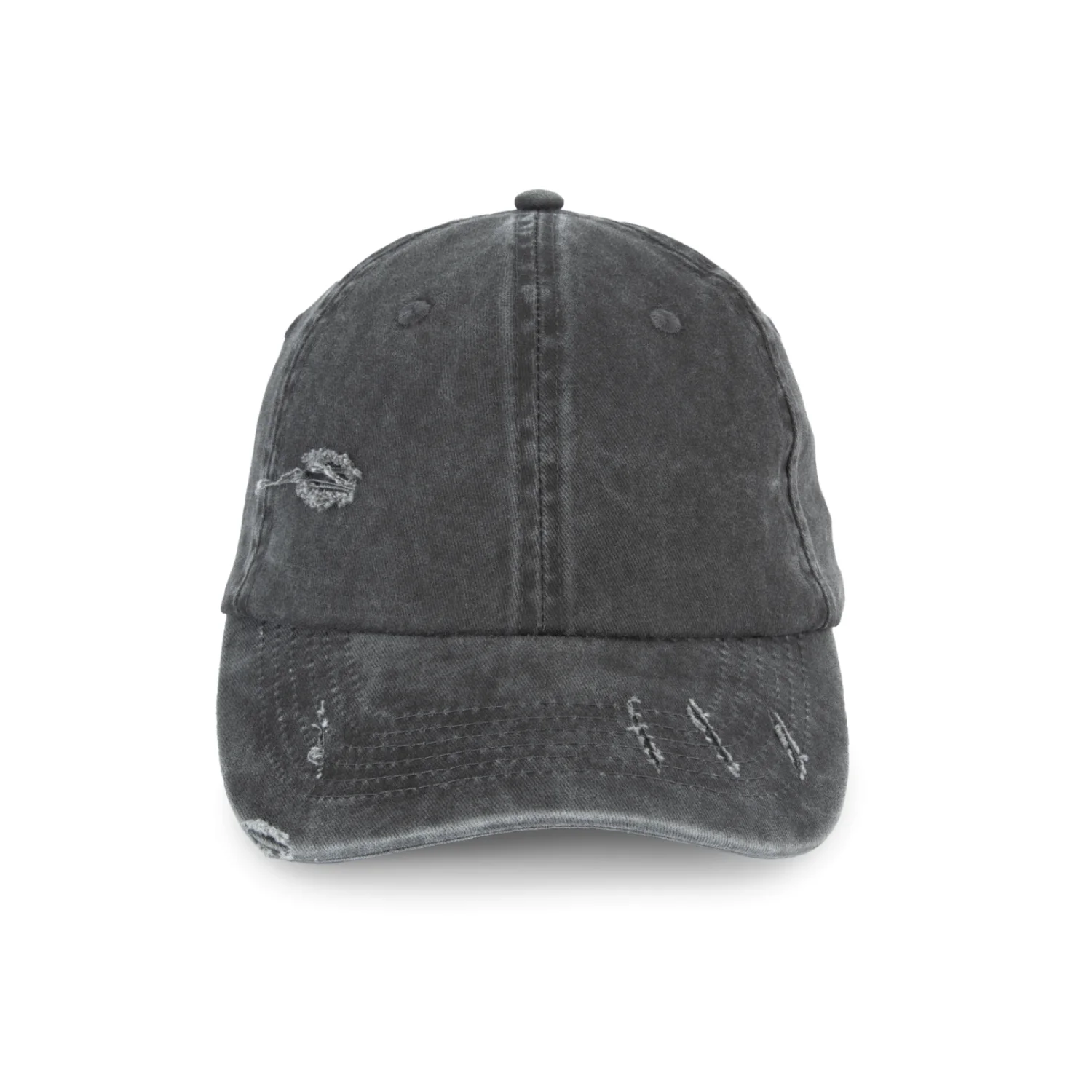 Native Spirit Környezetbarát uniszex kopott hatású sapka sapká Washed Black