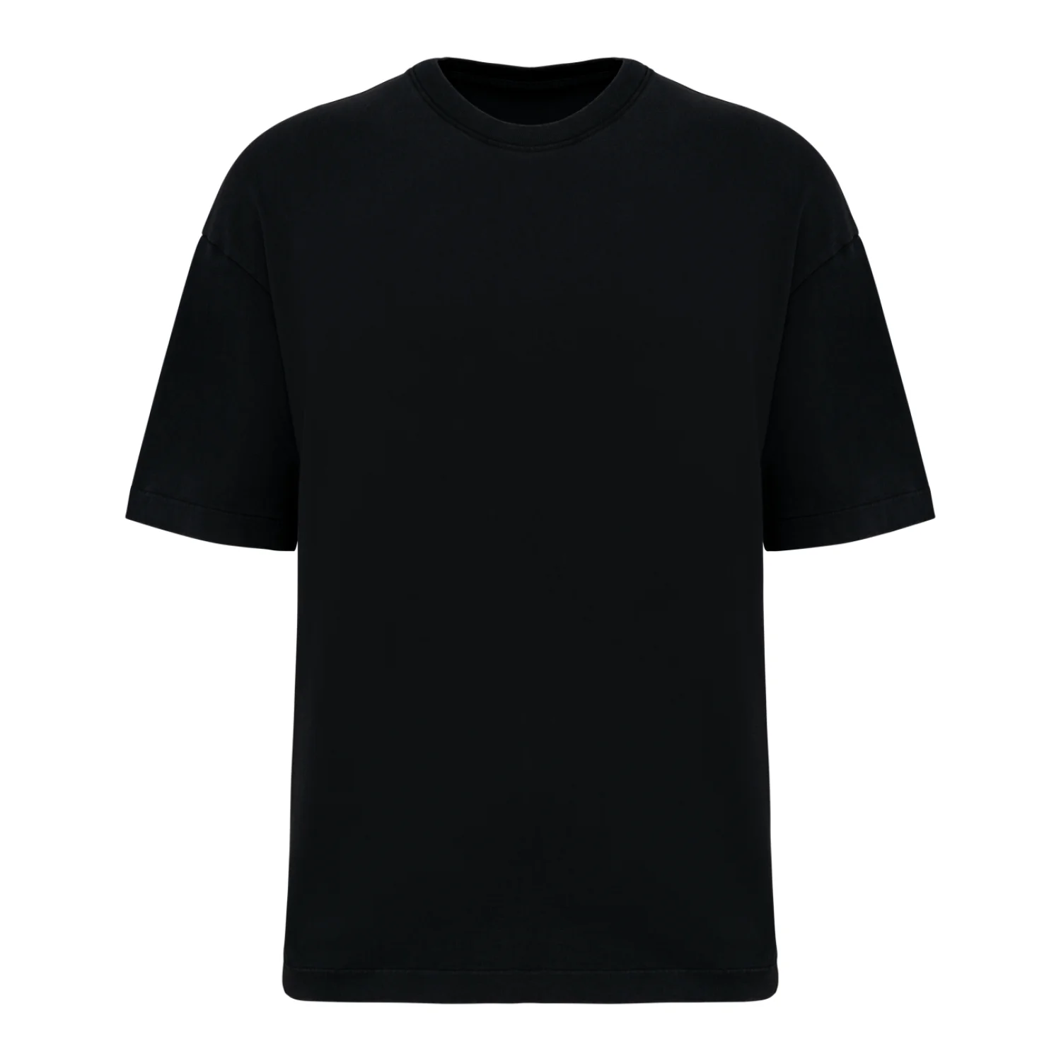 Native Spirit Férfi oversized mosott hatású póló Washed Black