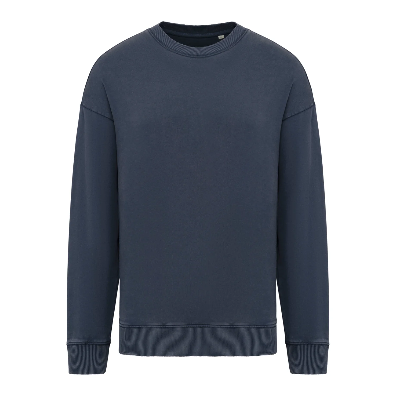 Native Spirit Uniszex mosott hatású oversized környakas pulóver pulóverek és kardigán Washed Navy Blue