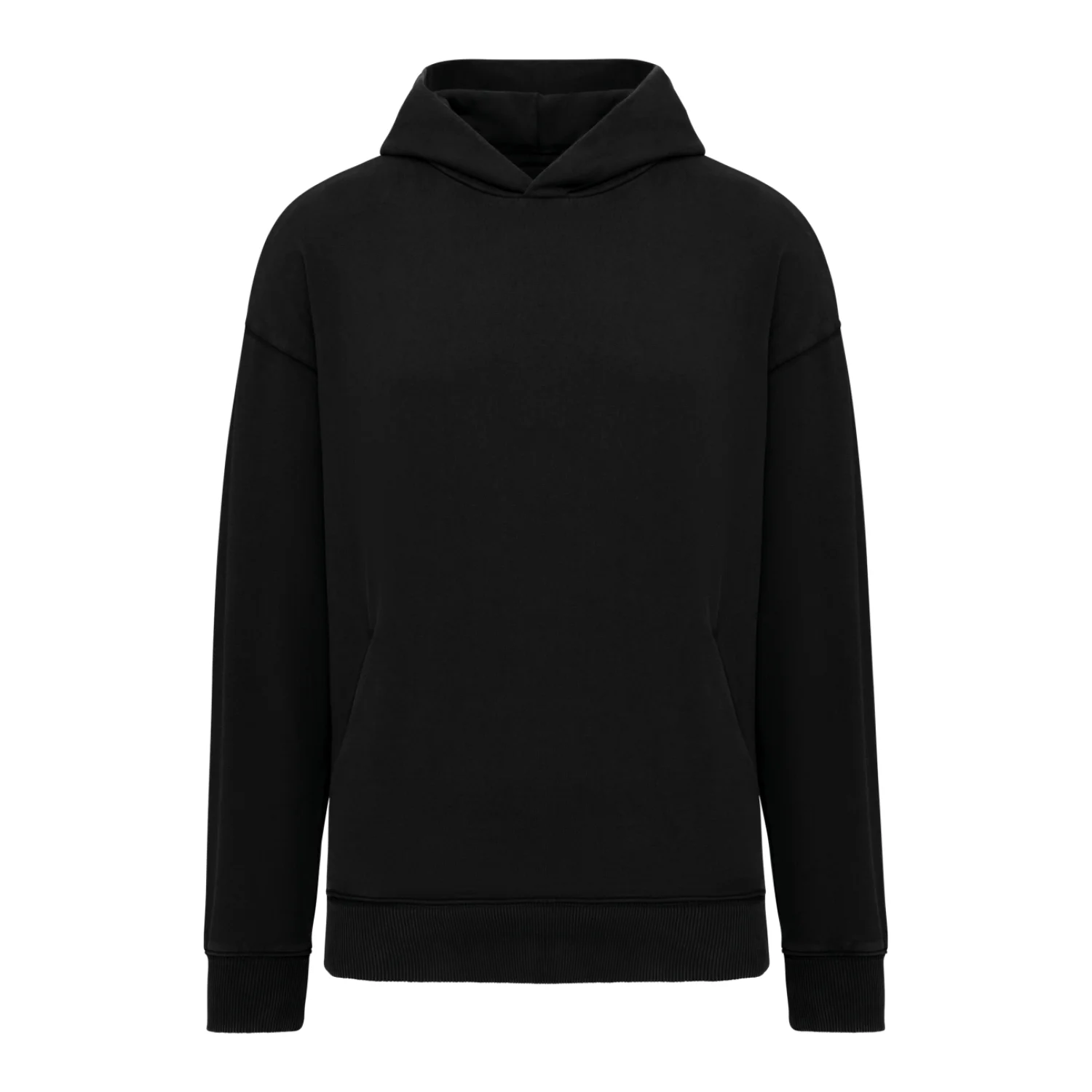 Native Spirit Uniszex mosott hatású oversized kapucnis pulóver pulóverek és kardigán Washed Black