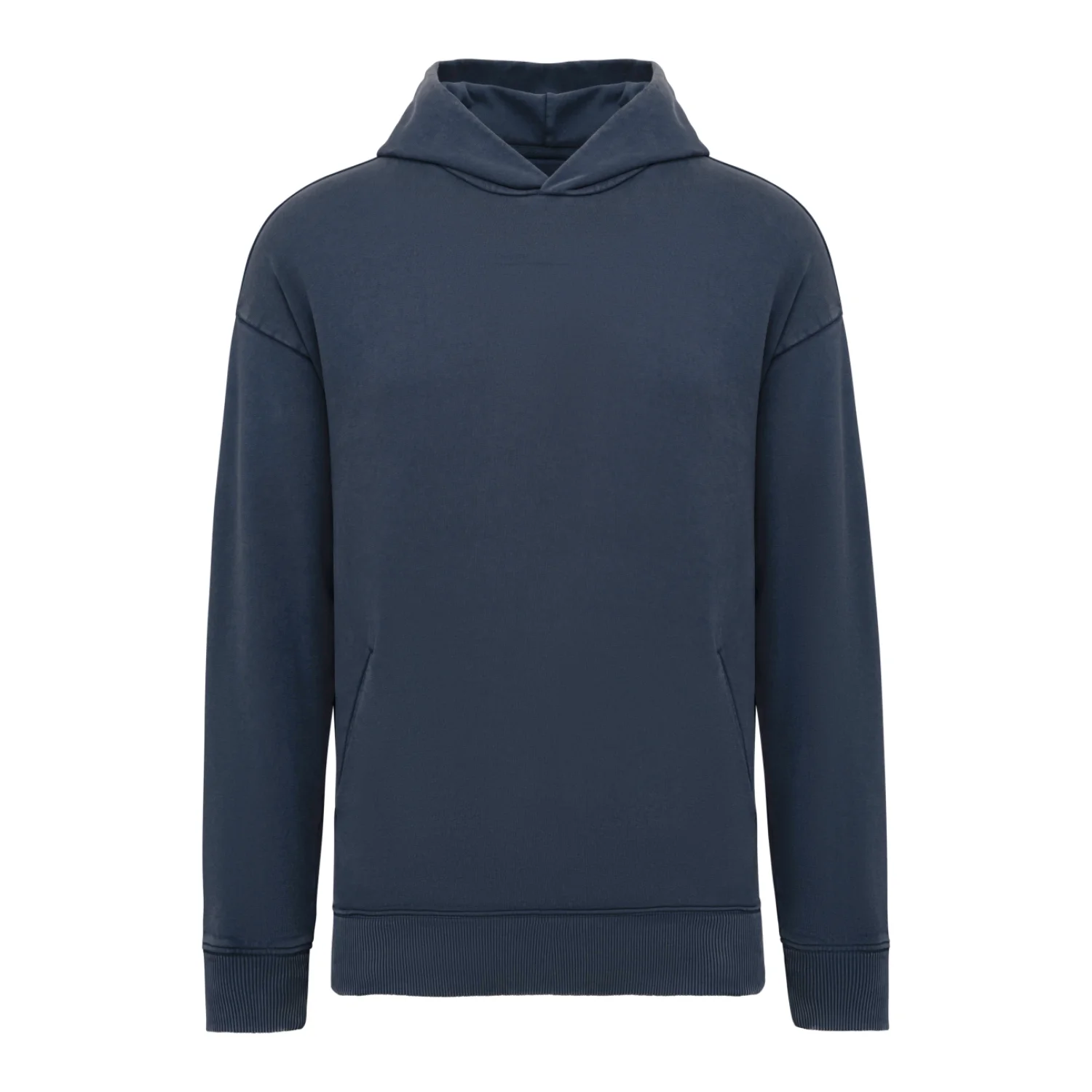 Native Spirit Uniszex mosott hatású oversized kapucnis pulóver pulóverek és kardigán Washed Navy Blue