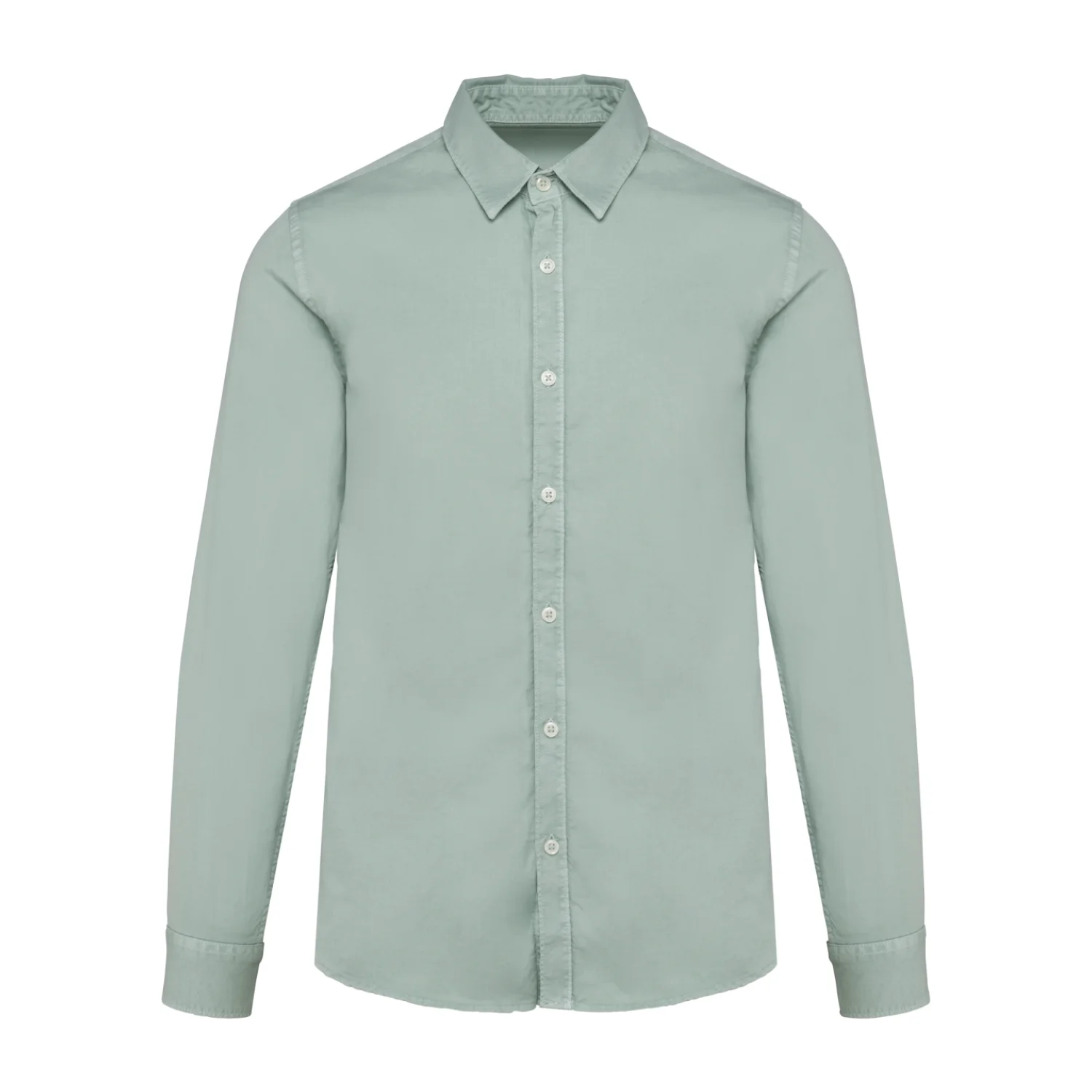 Native Spirit Mosott hatású férfi ing Washed Jade Green