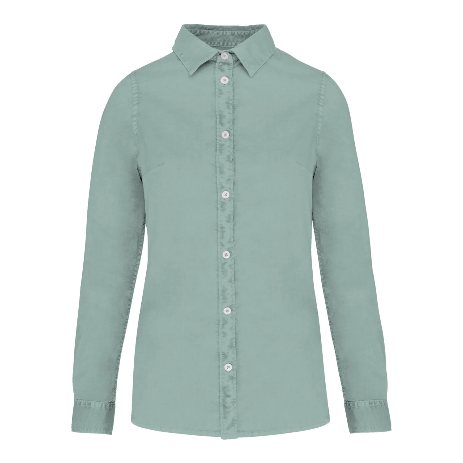 Native Spirit Mosott hatású női ing Washed Jade Green