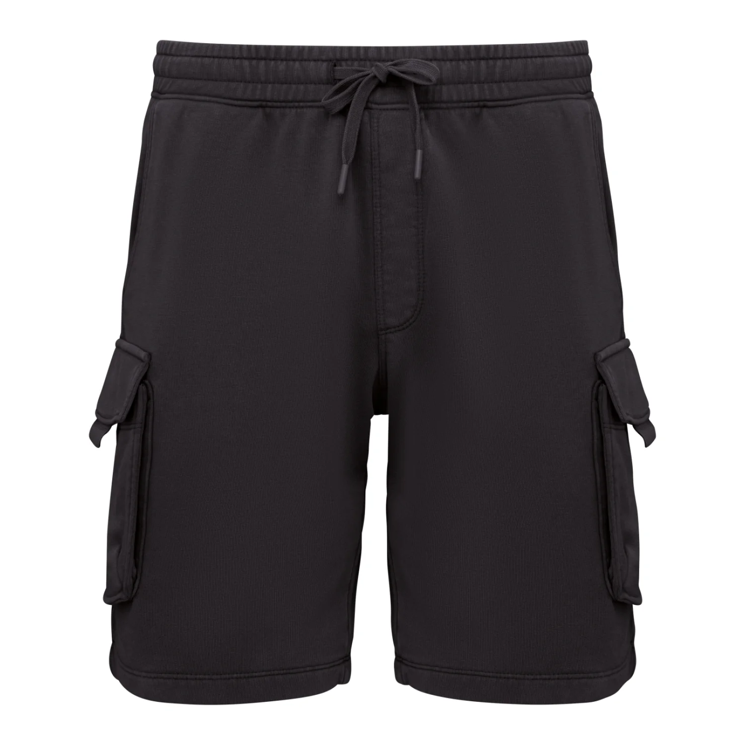 Native Spirit Férfi french terry mosott hatású cargo short derekas nadrág Washed Black