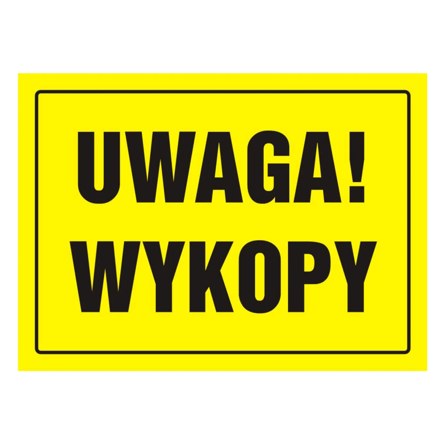 TDC Tablica budowlana - uwaga! wykopy - OA005 dy pn