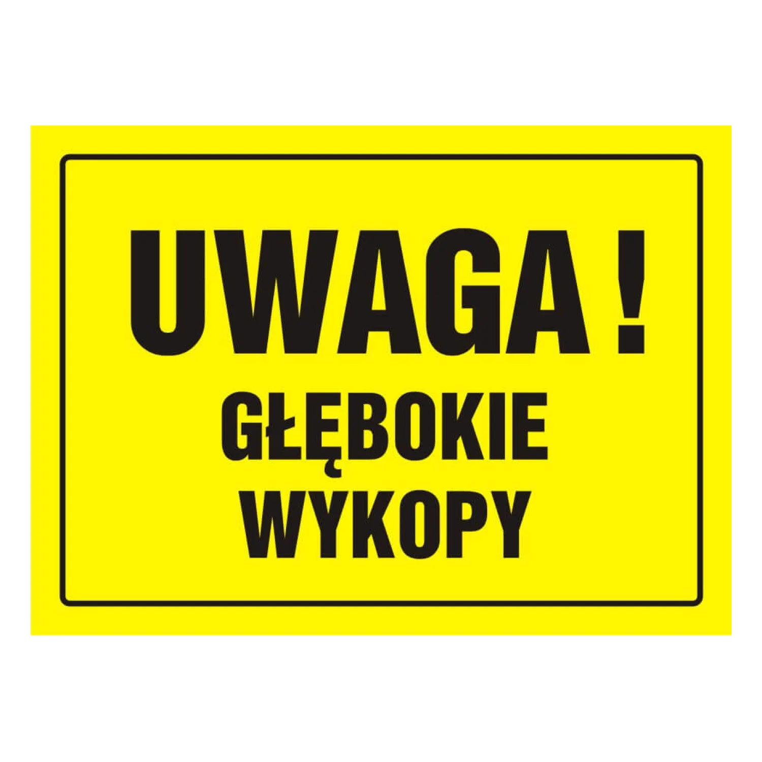 TDC Tablica budowlana - uwaga! głębokie wykopy - oa 007 dy pn