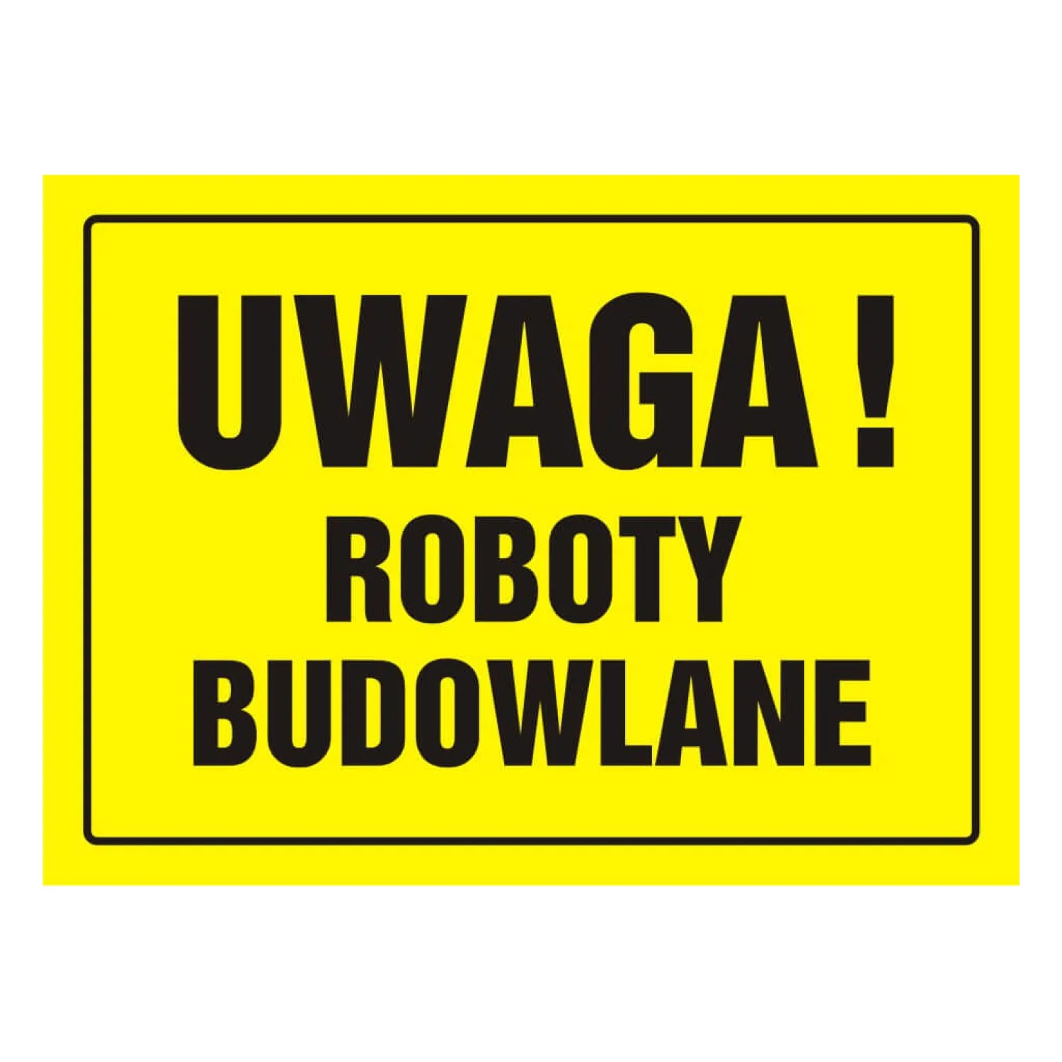 TDC Tablica budowlana - uwaga! roboty budowlane - oa 015 dy pn