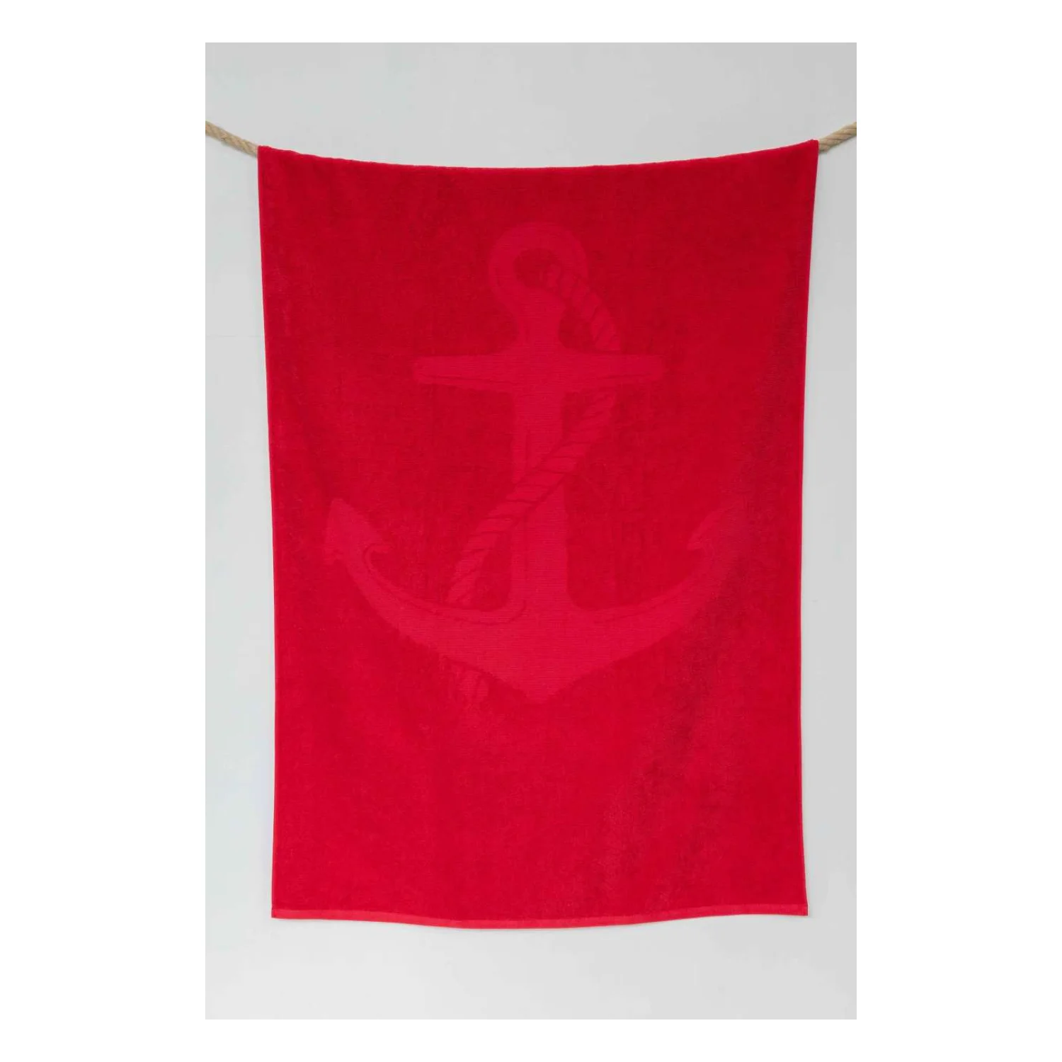 Olima anchor jacquard strandtörölköző törölközők és fürdőlepedő Chilli Red