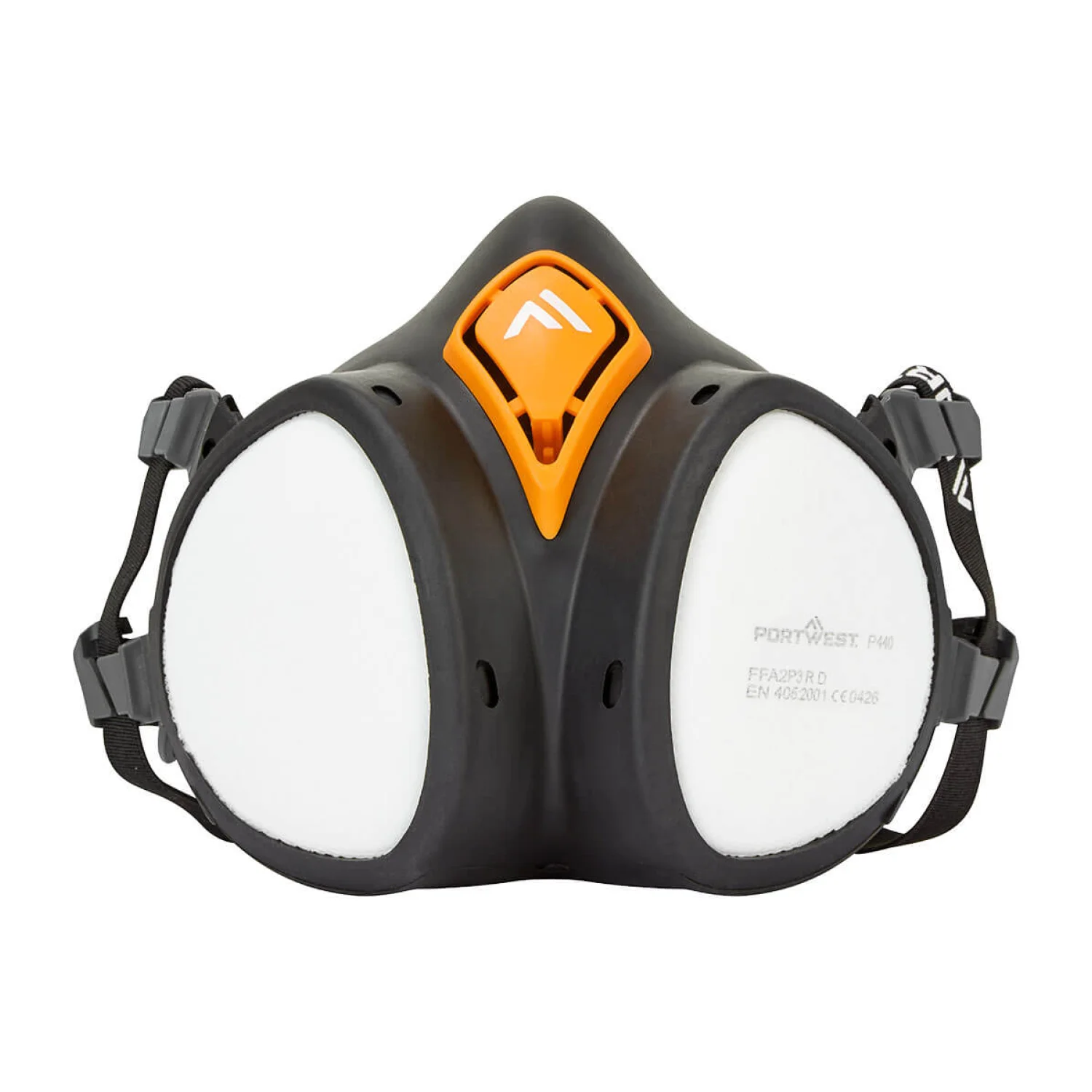 Portwest A2P3 Ready to use Half Mask fekete