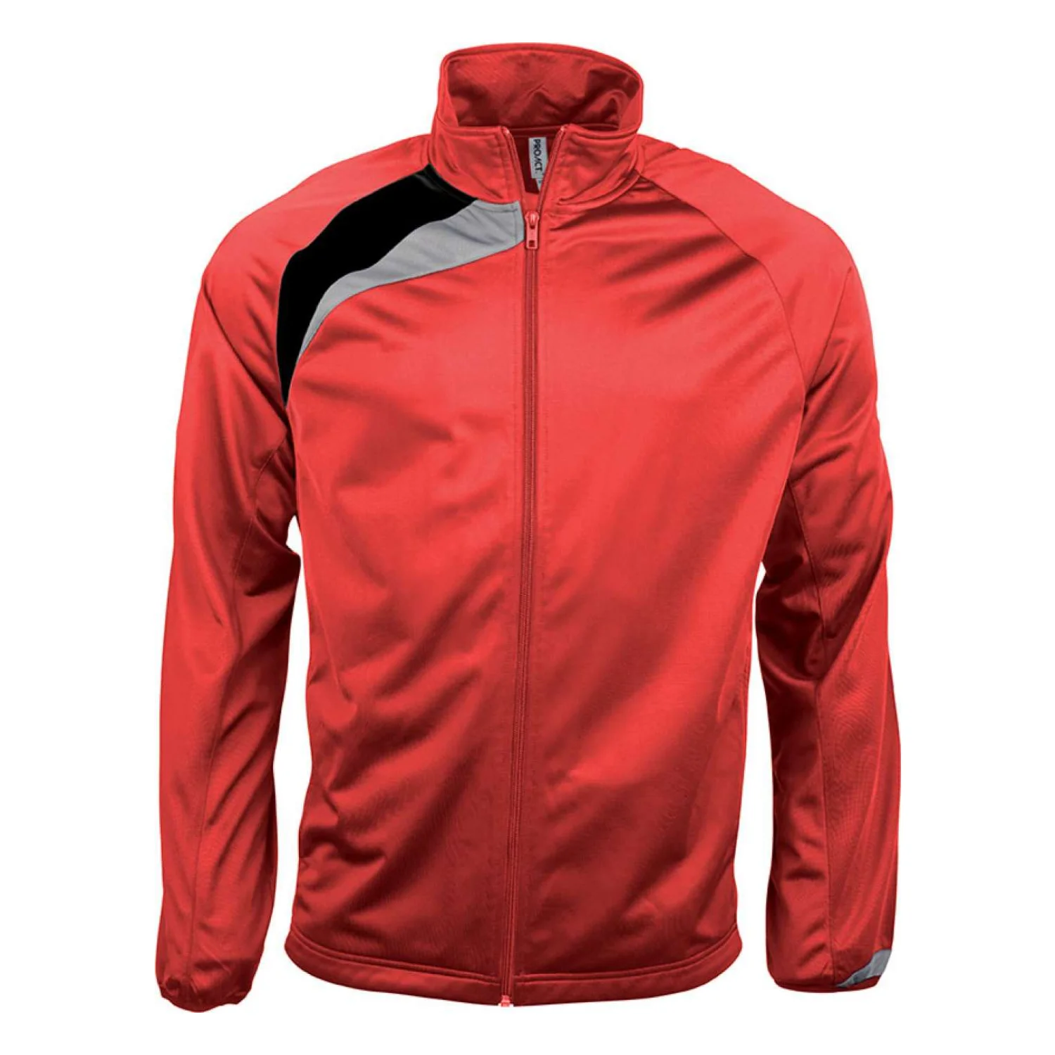 Proact Uniszex melegítőfelső sportruházat Sporty Red/Black/Storm Grey