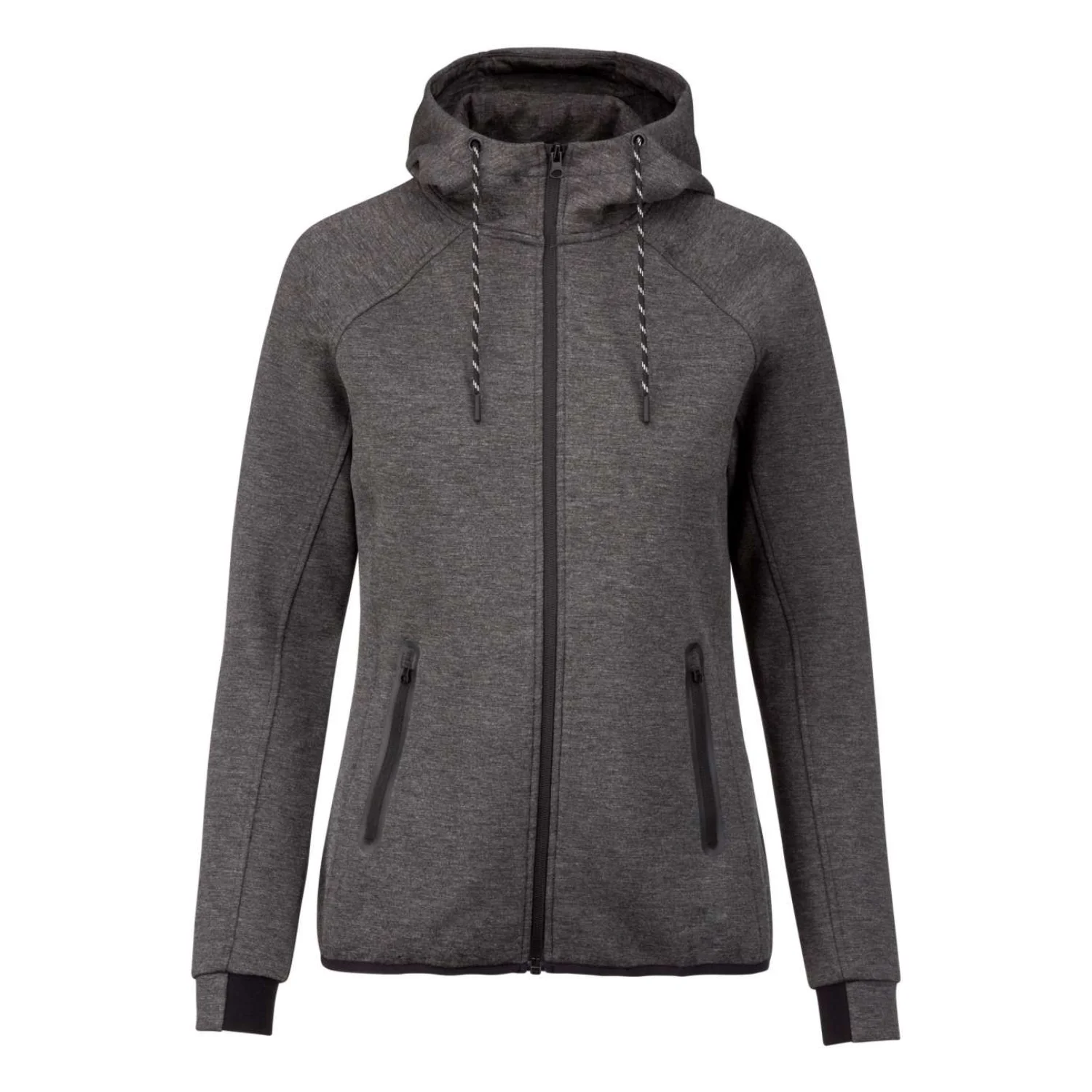 Proact Női kapucnis melegítőfelső sportruházat Deep Grey Heather