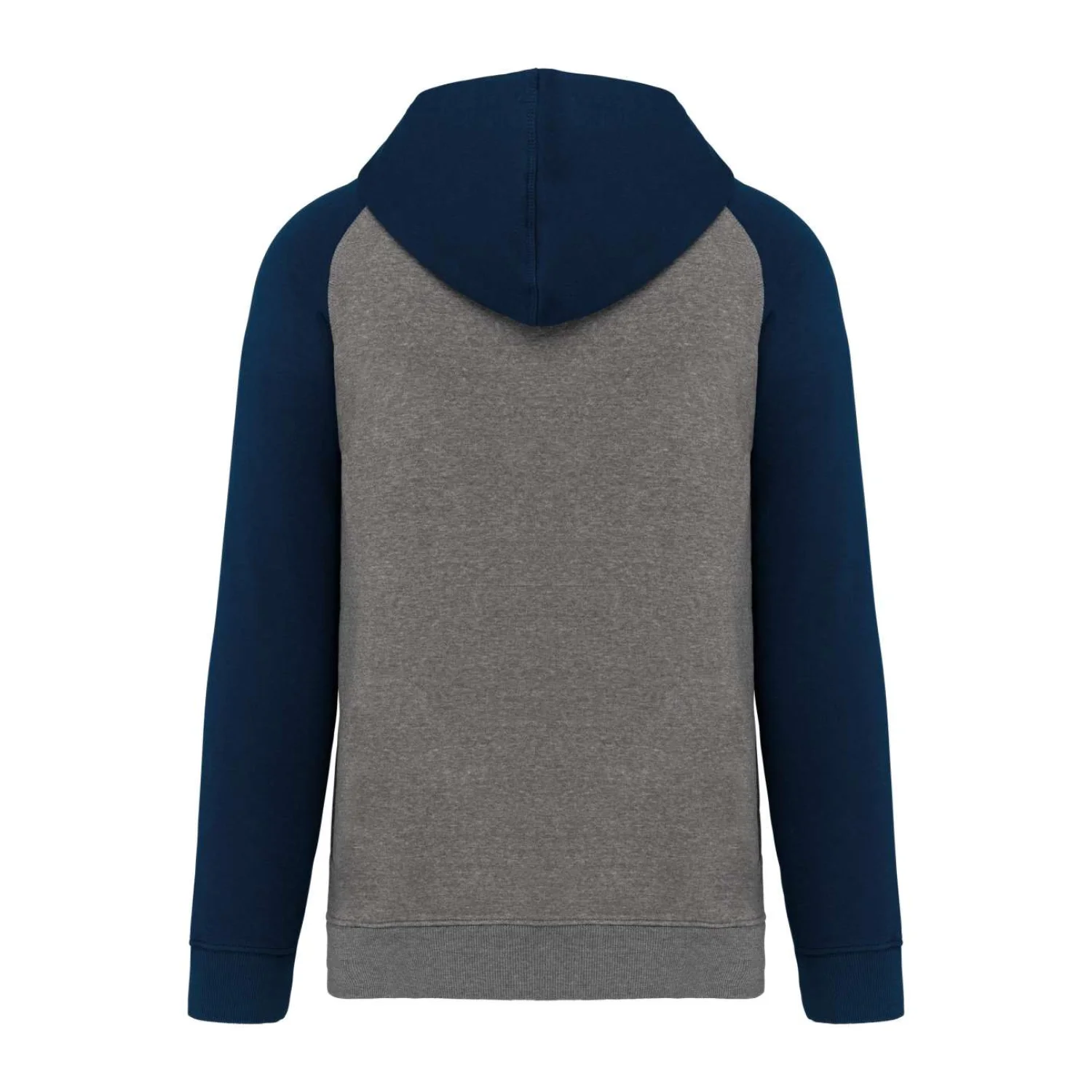 Proact Felnőtt kétszínű, kapucnis melegítőfelső sportruházat Grey Heather/Sporty Navy