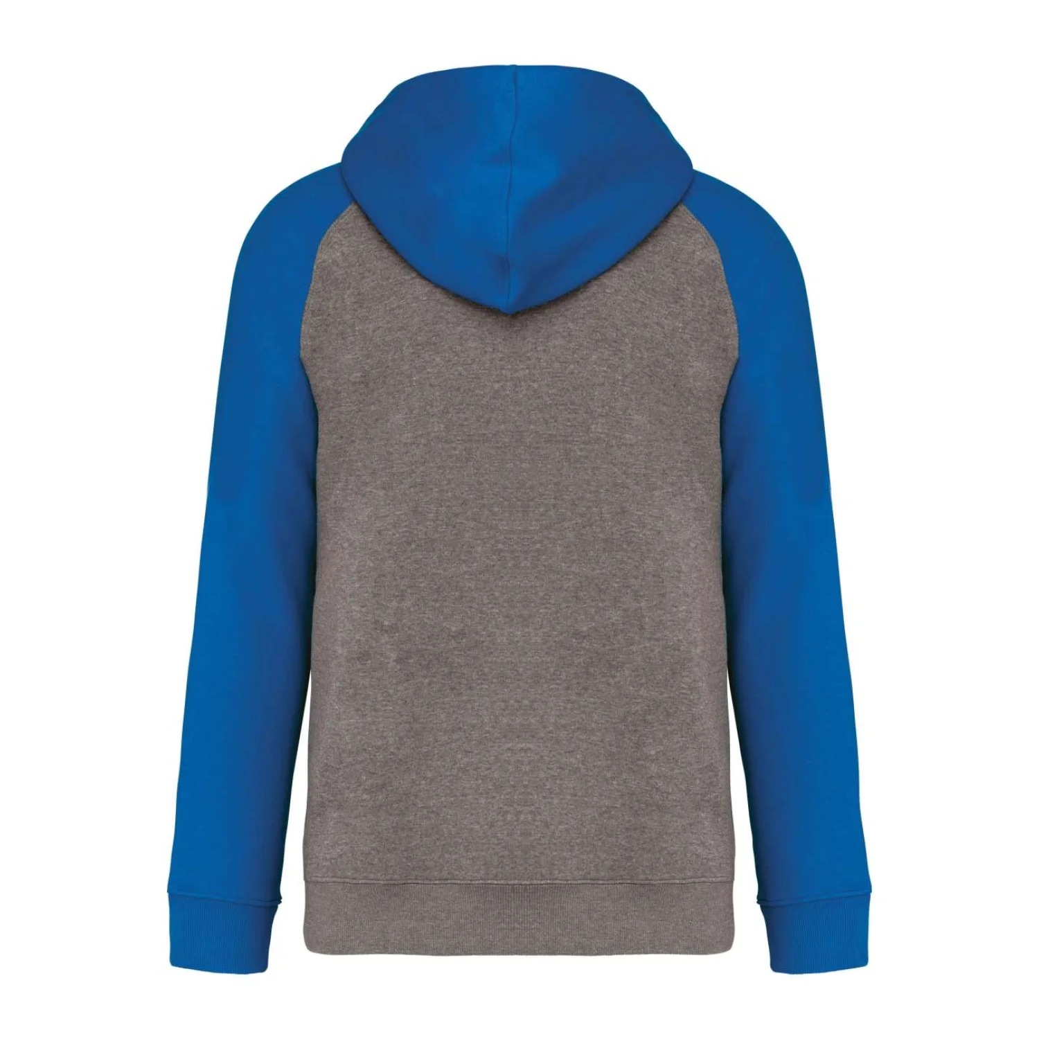 Proact Felnőtt kétszínű, kapucnis melegítőfelső sportruházat Grey Heather/Sporty Royal Blue