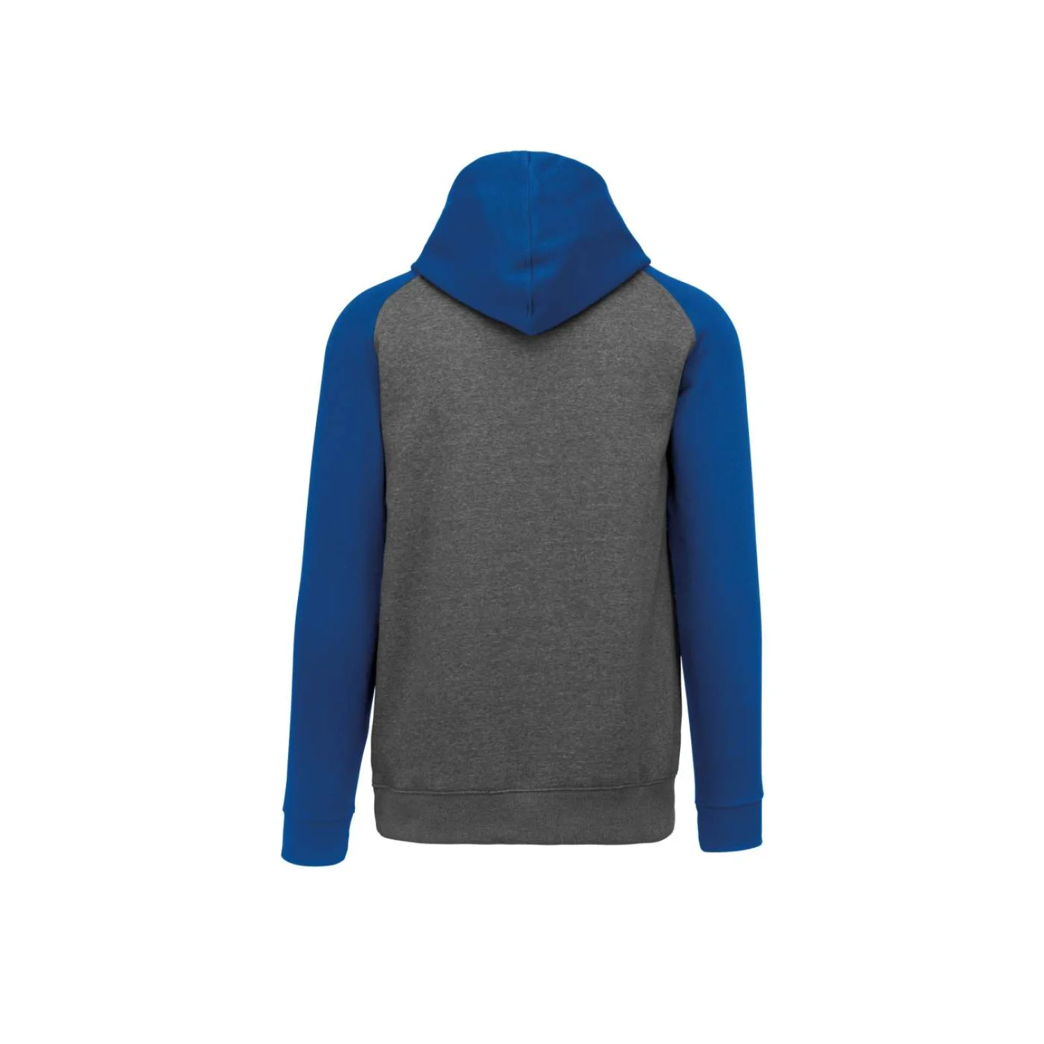Proact Gyermek kétszínű, kapucnis melegítőfelső sportruházat Grey Heather/Sporty Royal Blue