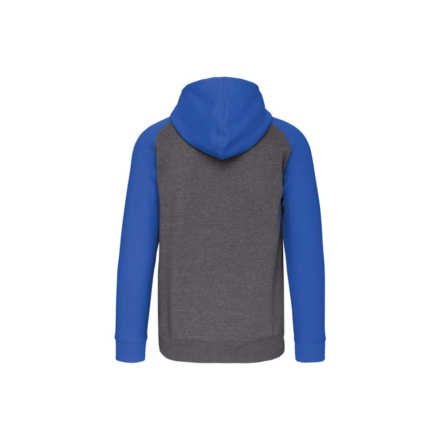 Proact Uniszex kétszínű, cipzáras, kapucnis melegítőfelső sportruházat Grey Heather/Sporty Royal Blue