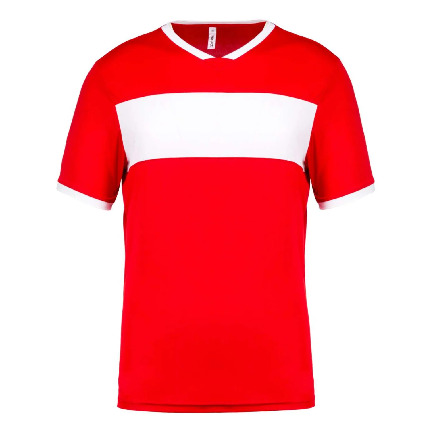 Proact Felnőtt rövidujjú jersey póló sportruházat Sporty Red/White