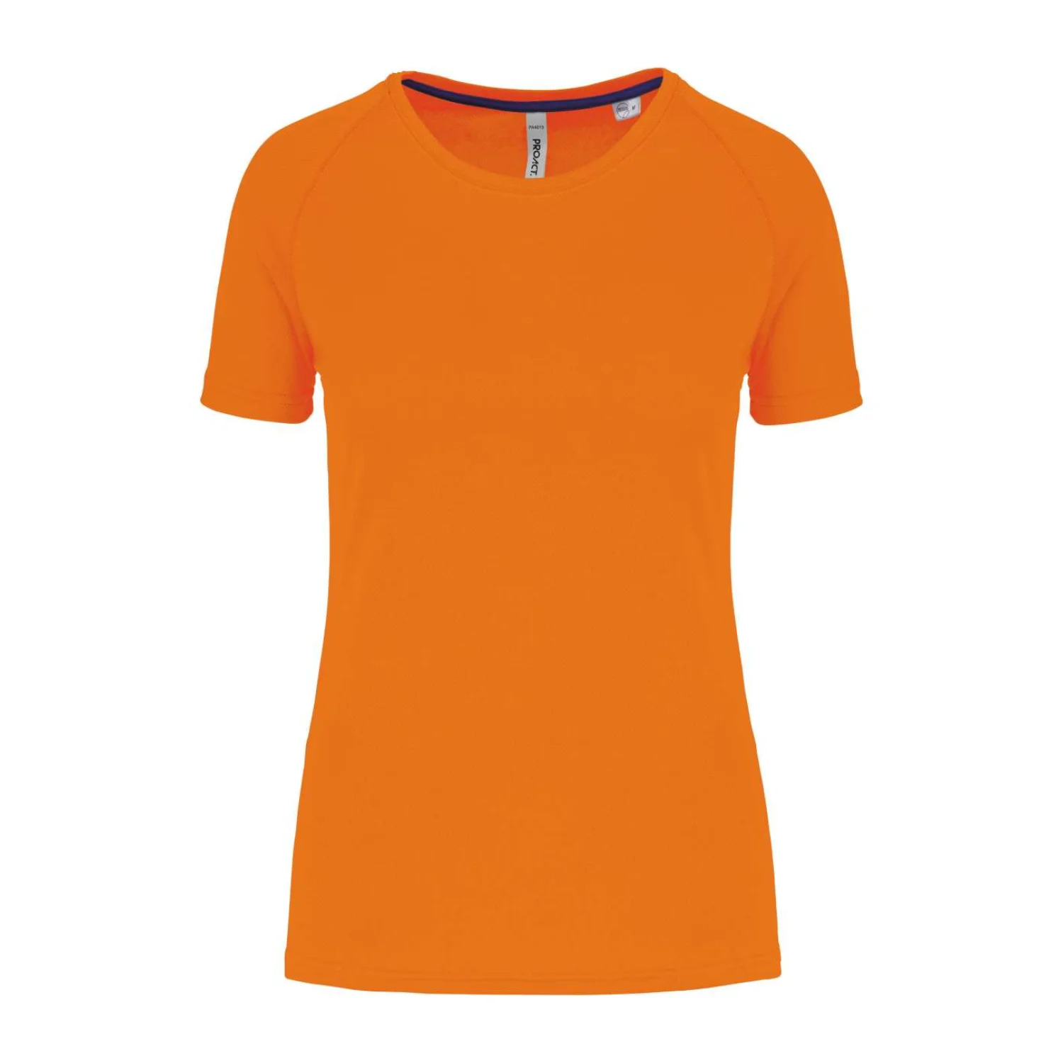 Proact Női újrahasznosított környakas sport póló sportruházat Fluorescent Orange