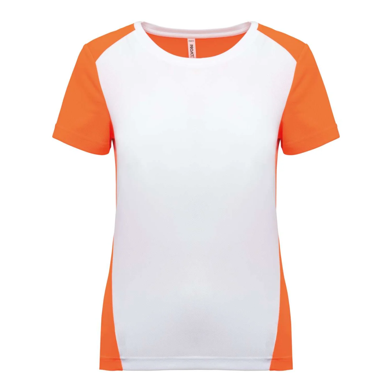 Proact Női környezetbarát két színű sport póló sportruházat White/Fluorescent Orange